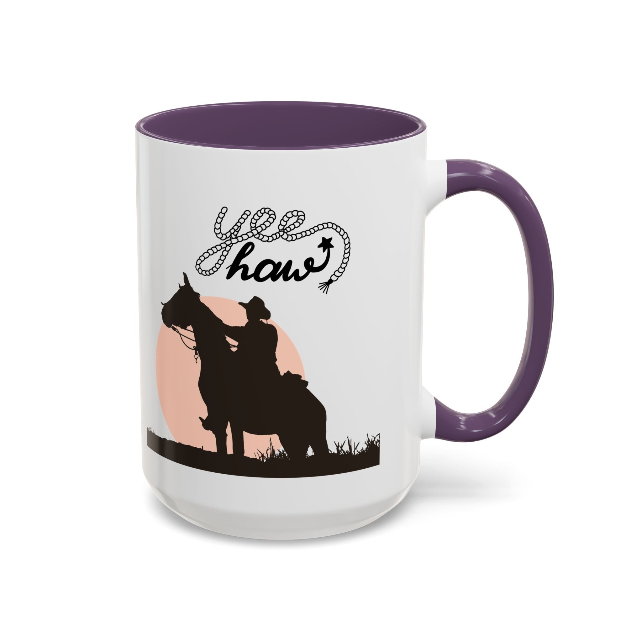 Cowboy Coffee Mug – Yee Haw, Western Decor, Gift for Horse Lovers, Rustic Tea Cup, Unique Rancher Present