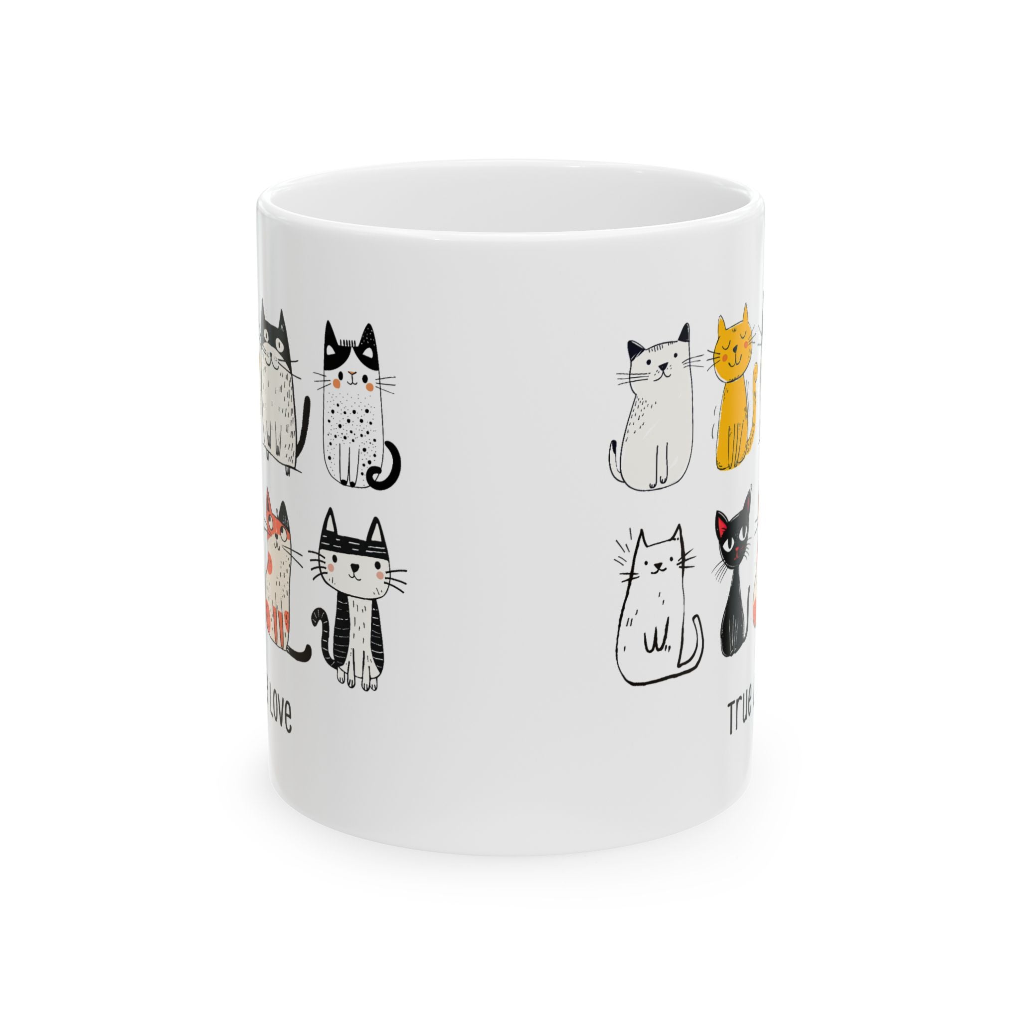 Cute Cat Ceramic Mug - Perfect Gift for Cat Lovers, Unique Coffee Cup, Animal Lover Mug, Fun Cat Illustration, Birthday Gift