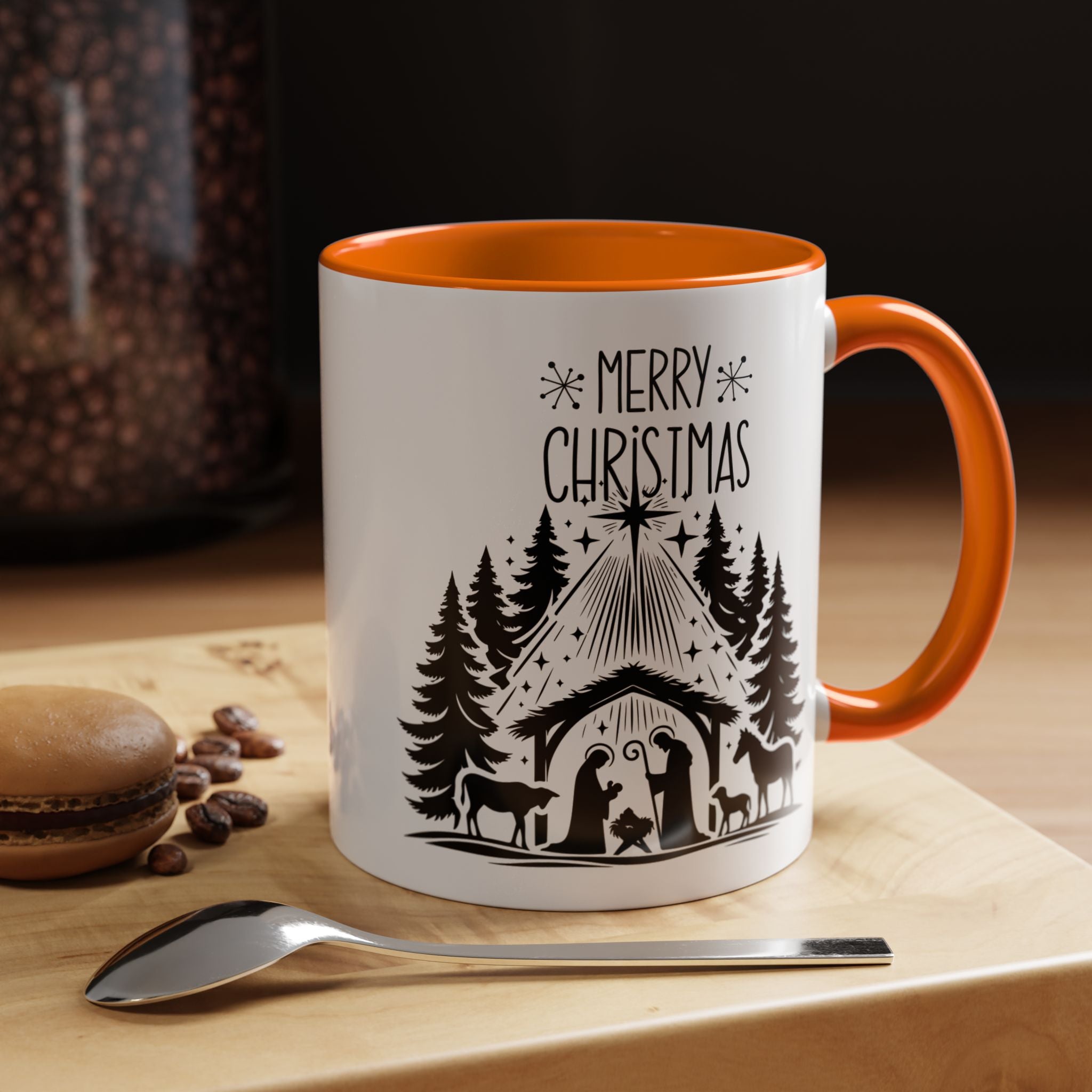 Cozy Holiday Coffee Mug, Winter Beverage Cup for Christmas, Gift for Nature Lovers, Camping Mug, Rustic Home Decor, Festive Drinkware