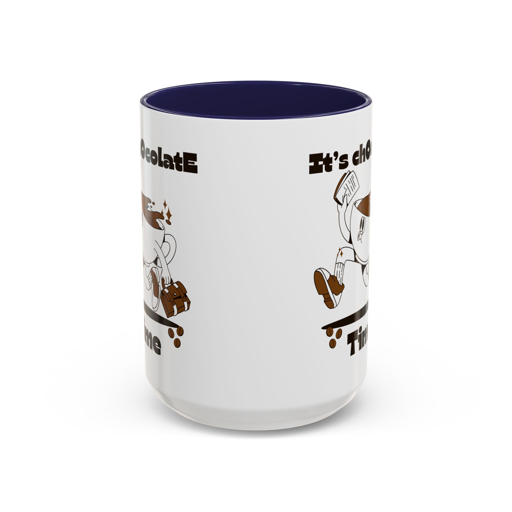 Chocolate Time Coffee Mug, Skateboard Mug, Gift for Coffee Lovers, Fun Mug for Hot Cocoa, Unique Mug for Birthdays, Cute Kitchen Decor