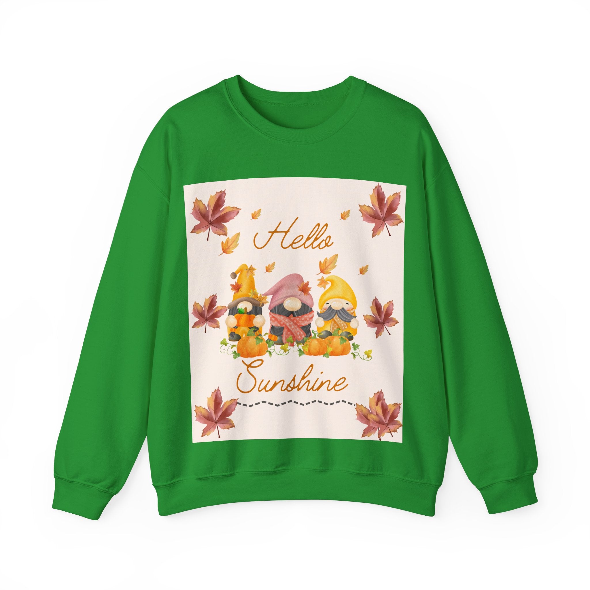 Hello Sunshine Fall Crewneck Sweatshirt, Cozy Autumn Apparel, Unisex Sweatshirt, Perfect for Thanksgiving, Gift for Nature Lovers