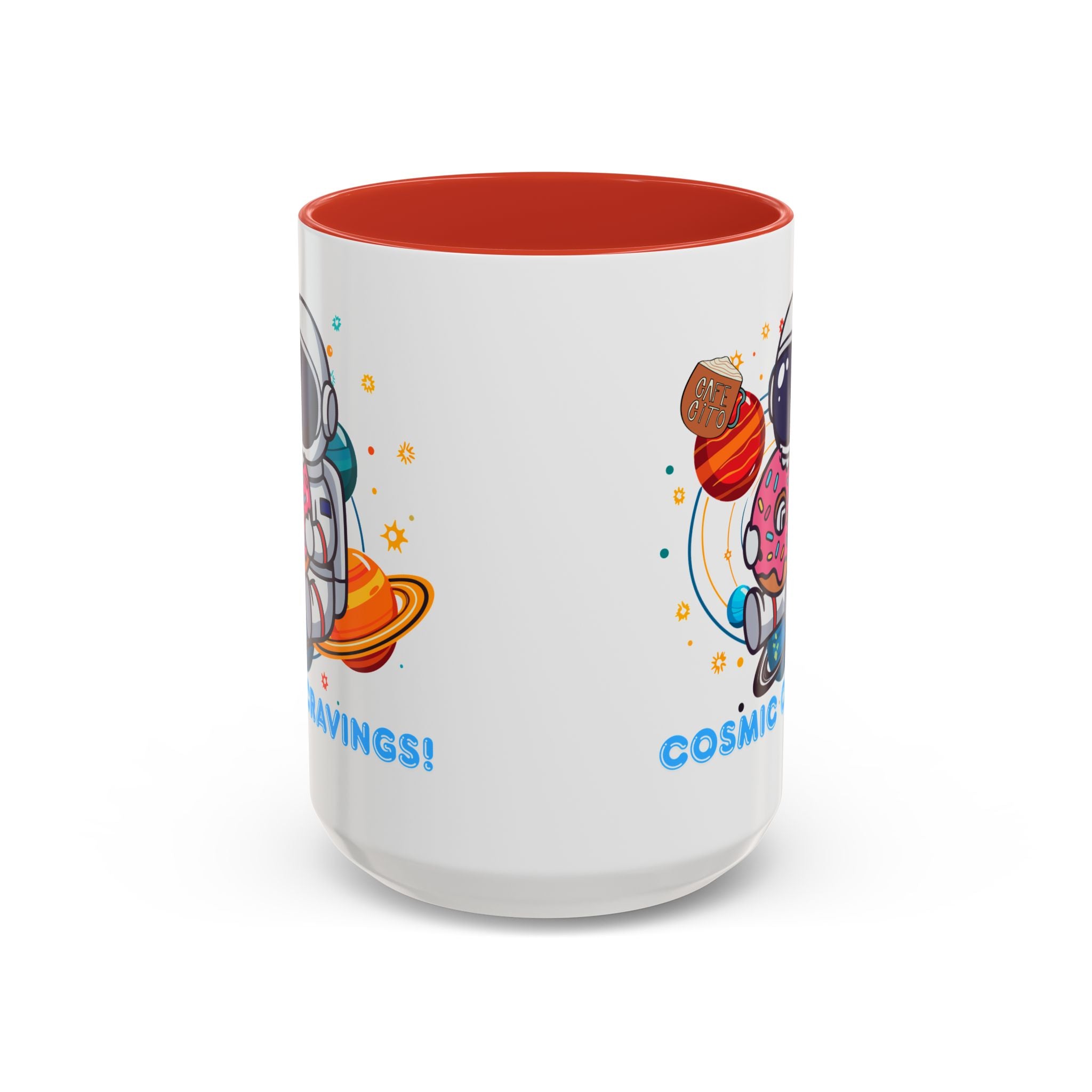 Cosmic Cravings Coffee Mug, Space-Themed Drinkware, Cute Astronaut Gift, Fun Kitchen Decor, Perfect for Space Lovers!