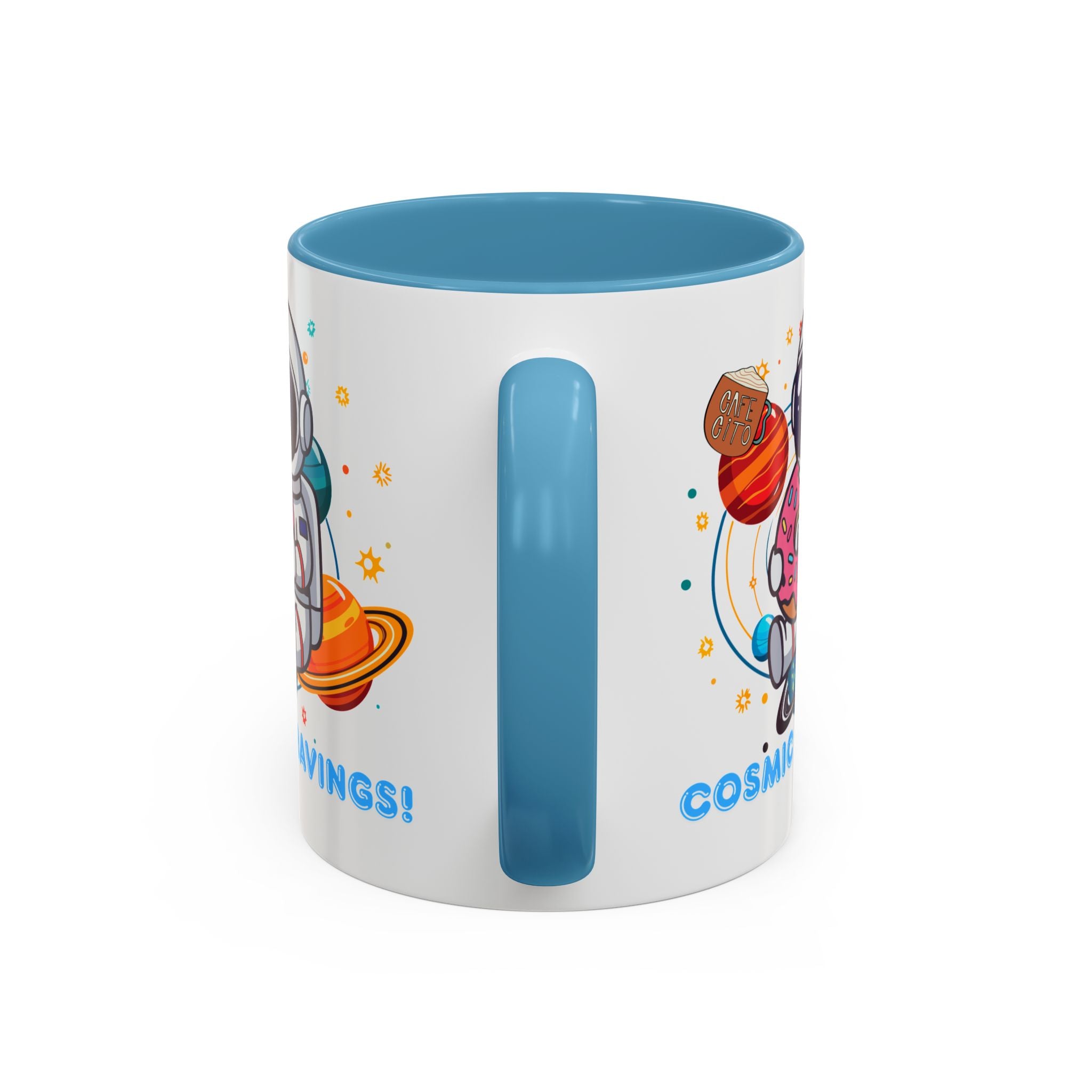 Cosmic Cravings Coffee Mug, Space-Themed Drinkware, Cute Astronaut Gift, Fun Kitchen Decor, Perfect for Space Lovers!