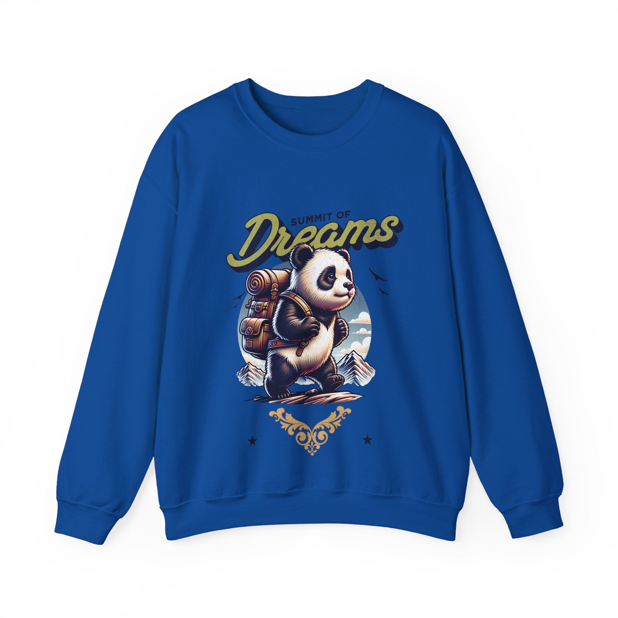 Cozy Panda Adventure Sweatshirt | Summit of Dreams Crewneck for Outdoor Enthusiasts, Gift for Nature Lovers, Unisex Sweatshirt
