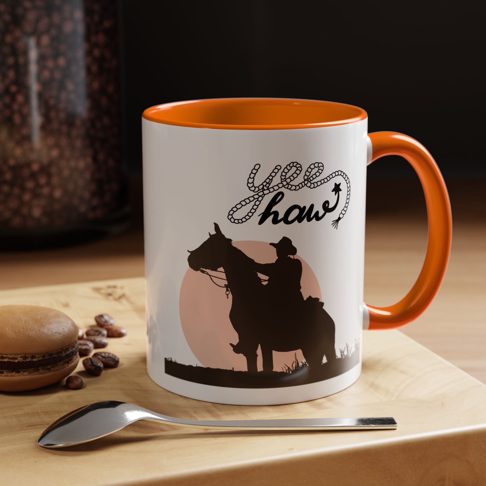 Cowboy Coffee Mug – Yee Haw, Western Decor, Gift for Horse Lovers, Rustic Tea Cup, Unique Rancher Present