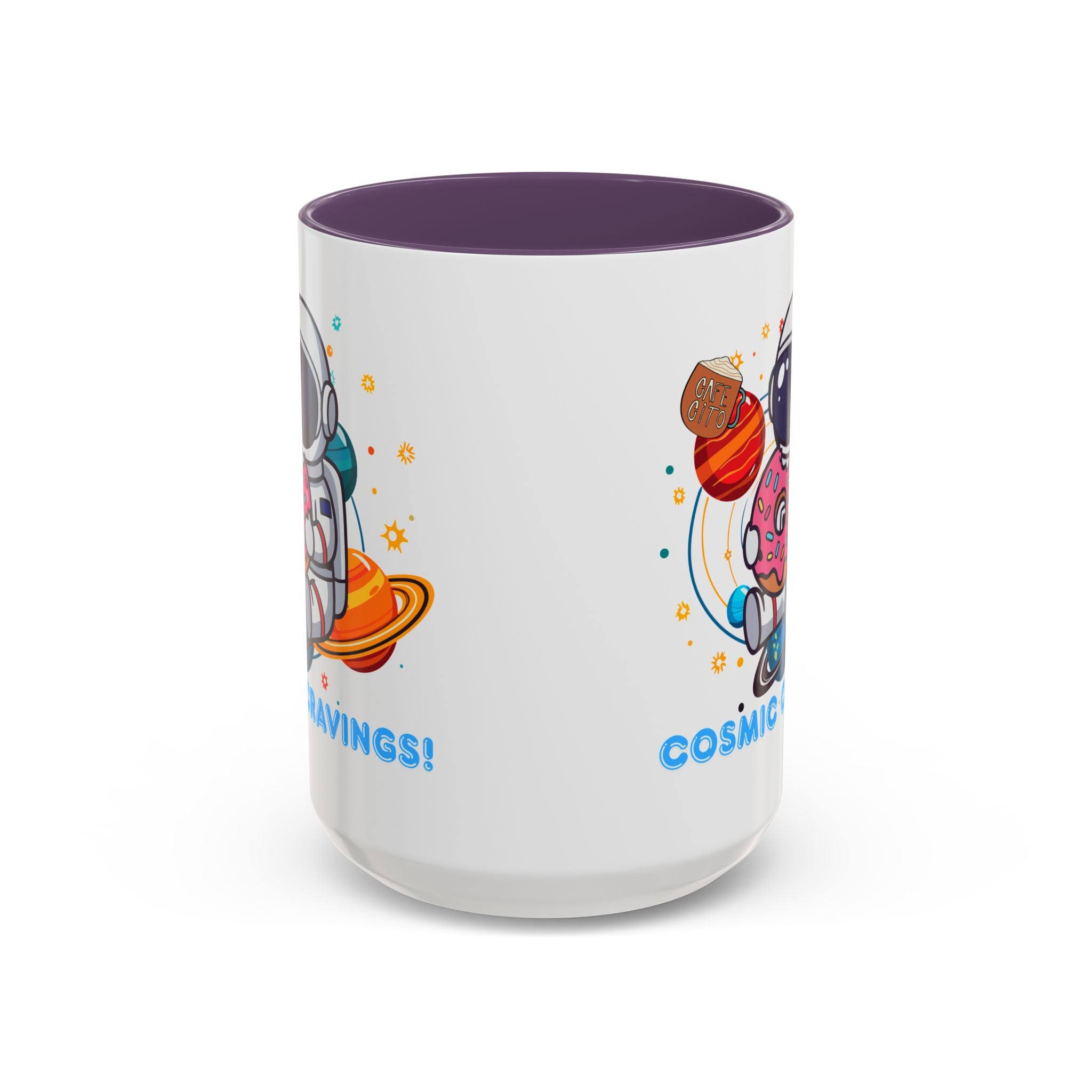Cosmic Cravings Coffee Mug, Space-Themed Drinkware, Cute Astronaut Gift, Fun Kitchen Decor, Perfect for Space Lovers!