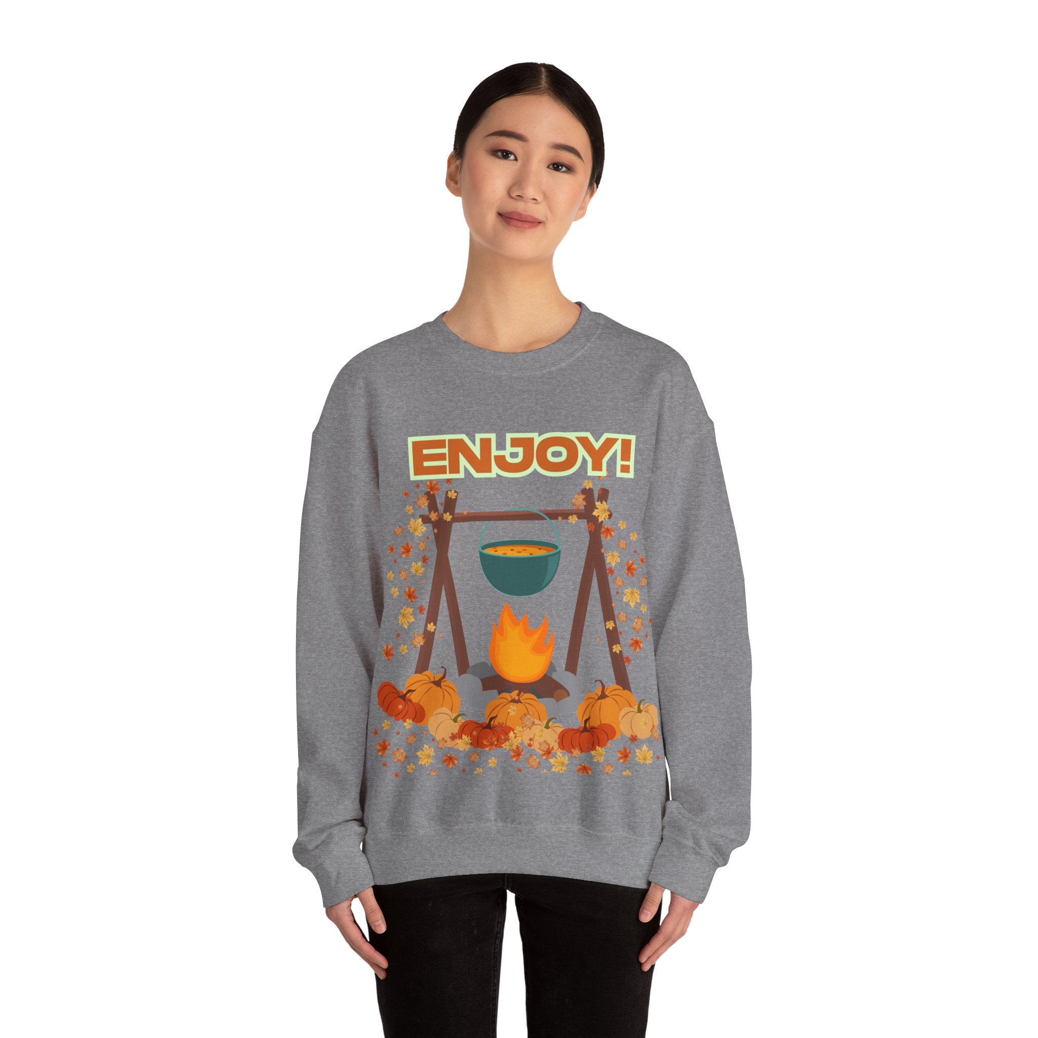 Cozy Campfire Sweatshirt, Fall Apparel, Autumn Outing Gear, Unisex Crewneck, Chill Vibes, Perfect for Bonfires, Thanksgiving