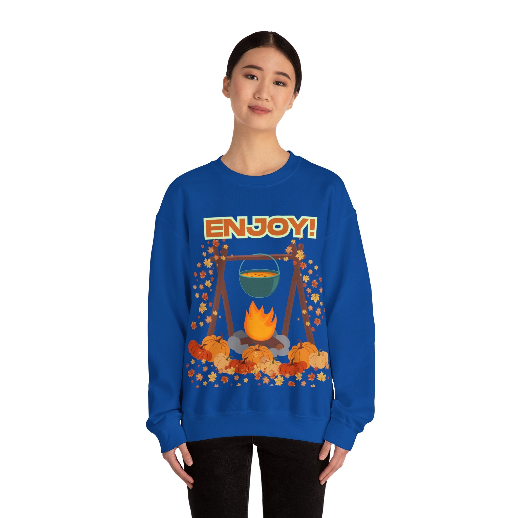 Cozy Campfire Sweatshirt, Fall Apparel, Autumn Outing Gear, Unisex Crewneck, Chill Vibes, Perfect for Bonfires, Thanksgiving