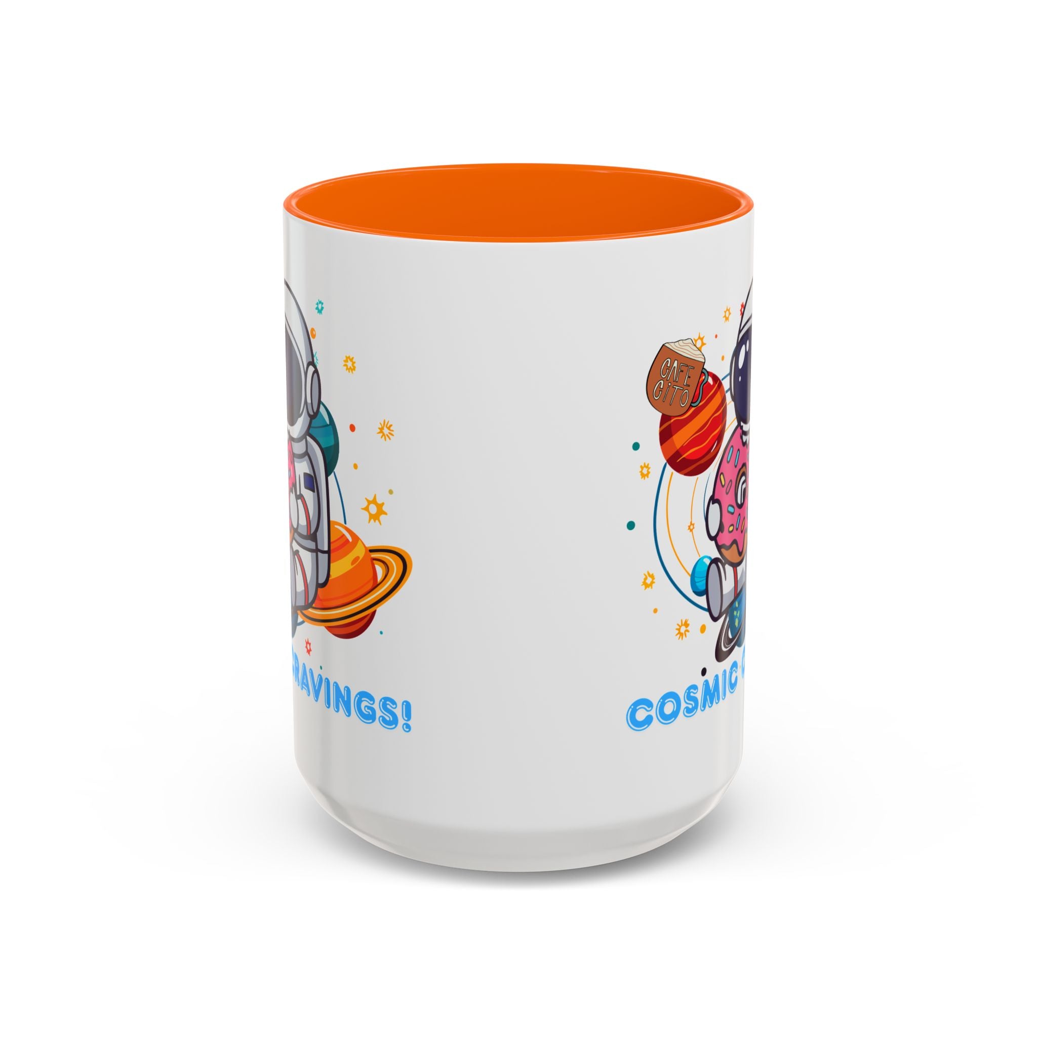 Cosmic Cravings Coffee Mug, Space-Themed Drinkware, Cute Astronaut Gift, Fun Kitchen Decor, Perfect for Space Lovers!