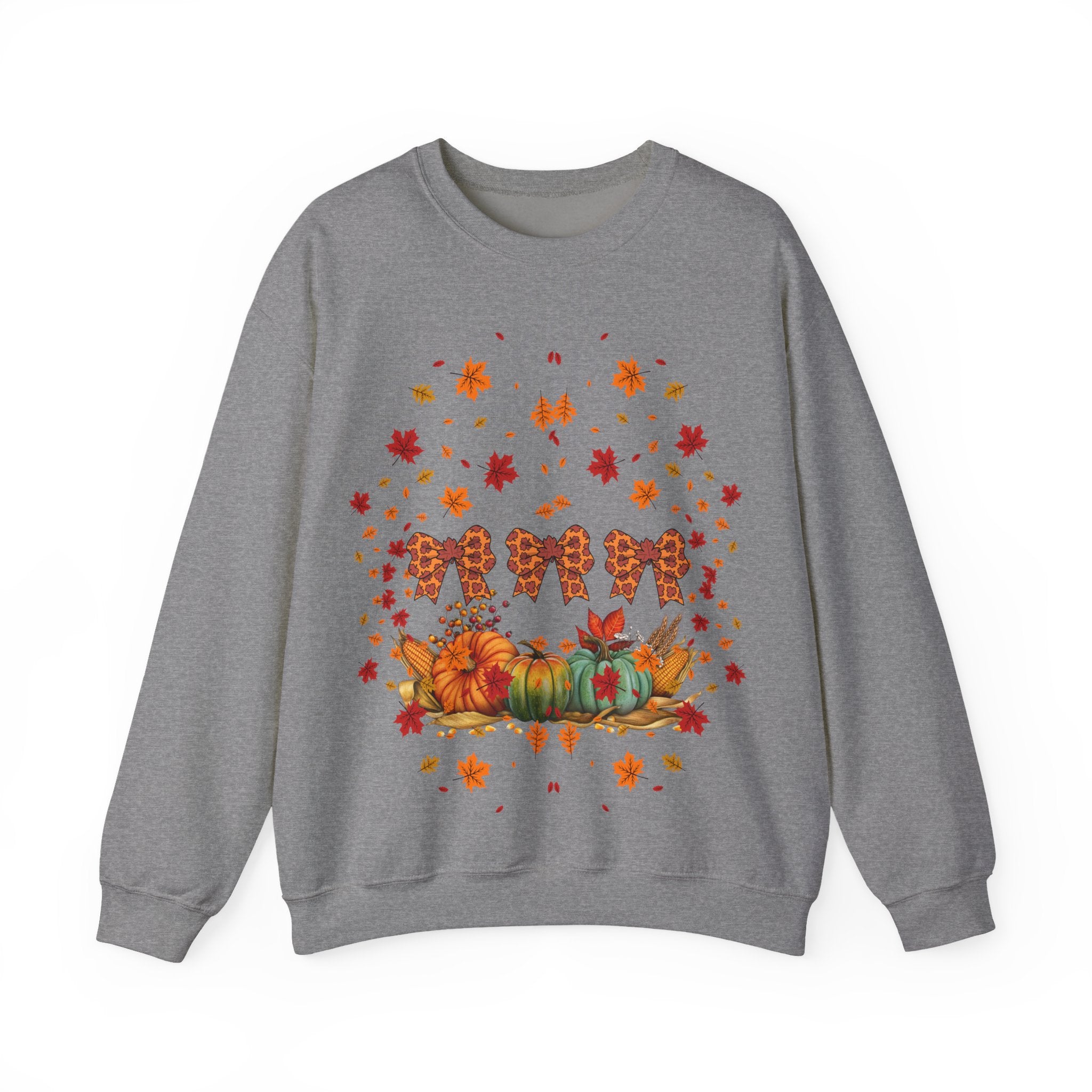 Cozy Fall Crewneck Sweatshirt, Autumn Fashion, Thanksgiving Gift, Seasonal Wear, Gingerbread Design Sweater, Unisex Pullover