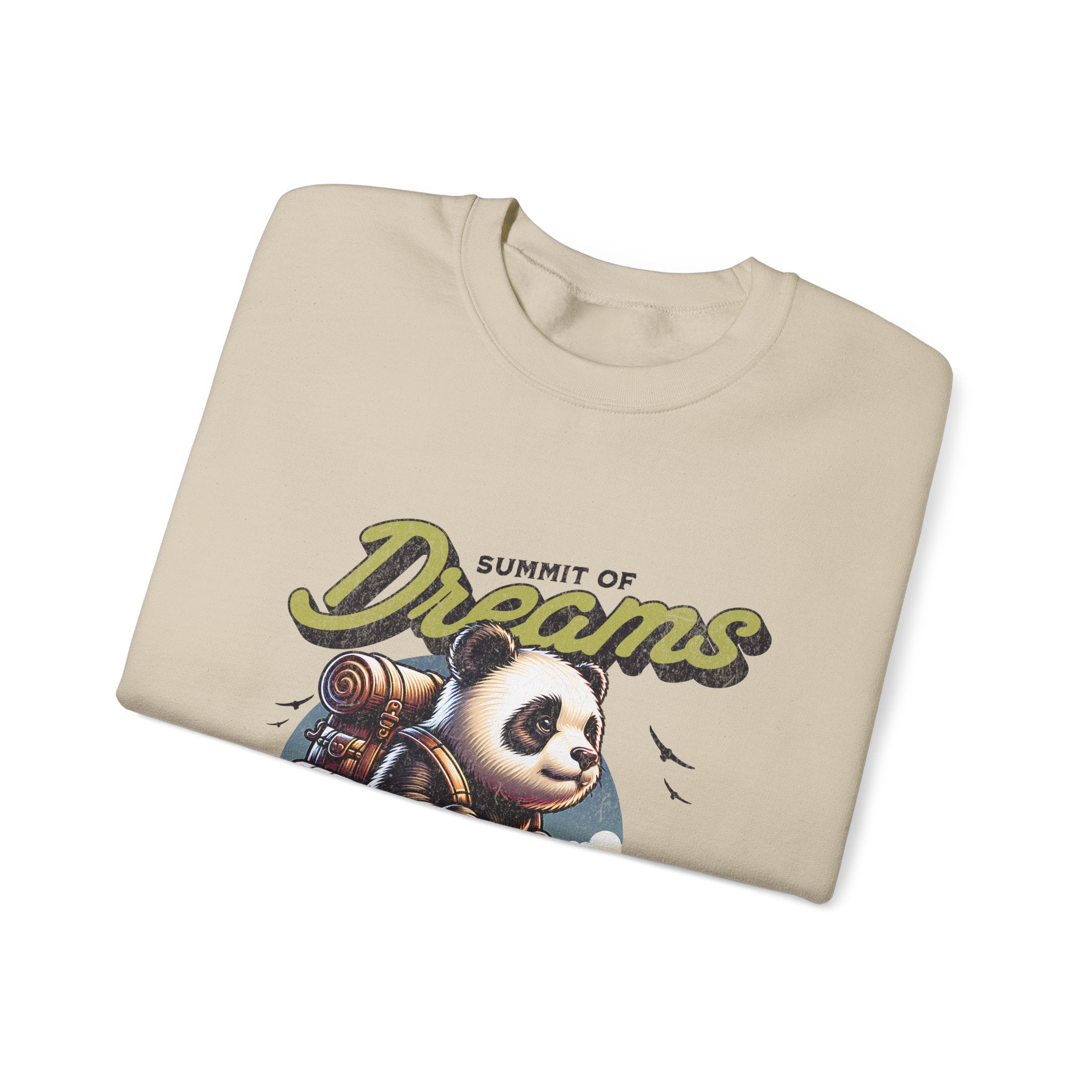Cozy Panda Adventure Sweatshirt | Summit of Dreams Crewneck for Outdoor Enthusiasts, Gift for Nature Lovers, Unisex Sweatshirt