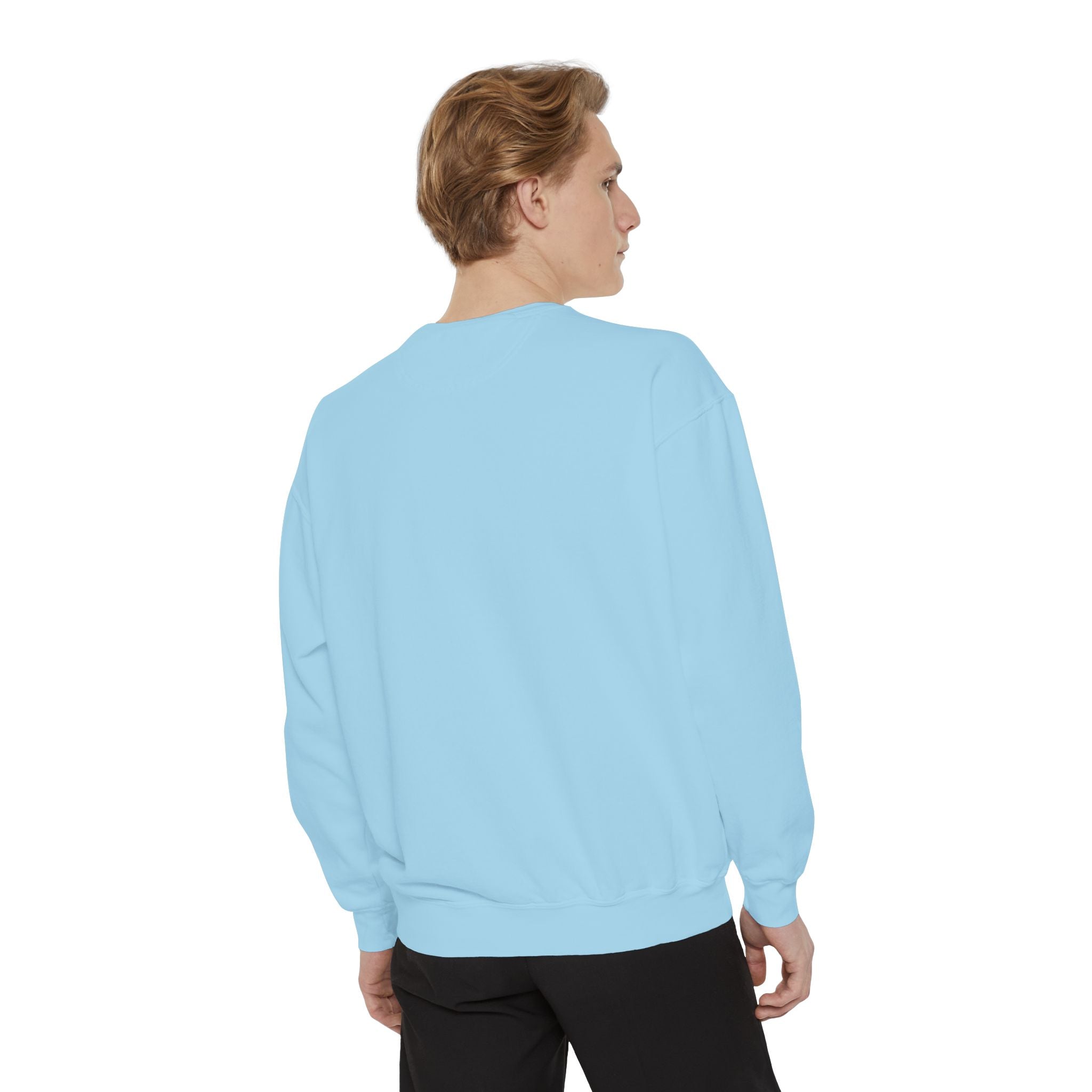 Smiley Face Sweatshirt - Always Smile, Unisex Garment-Dyed Sweatshirt, Cozy Casual Wear, Fall Layering, Gift for Friends, Cheerful Apparel
