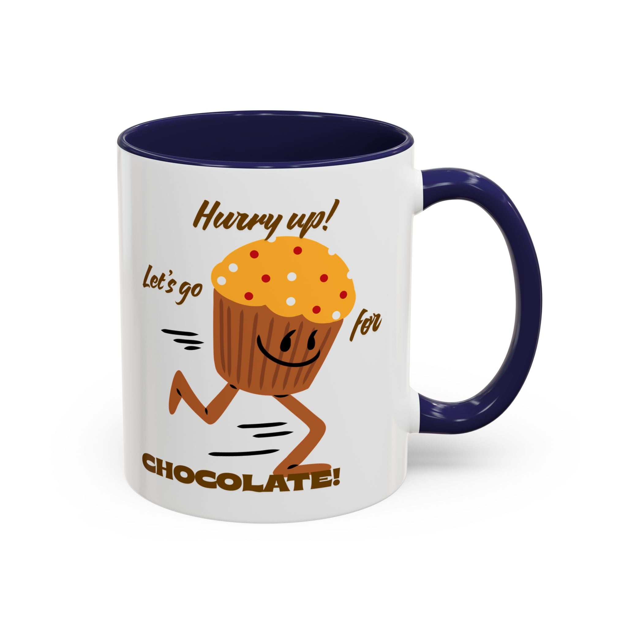 Chocolate Lover's Accent Coffee Mug - Fun Mug for Coffee, Gift for Bakers, Cute Kitchen Decor, Dessert Enthusiast