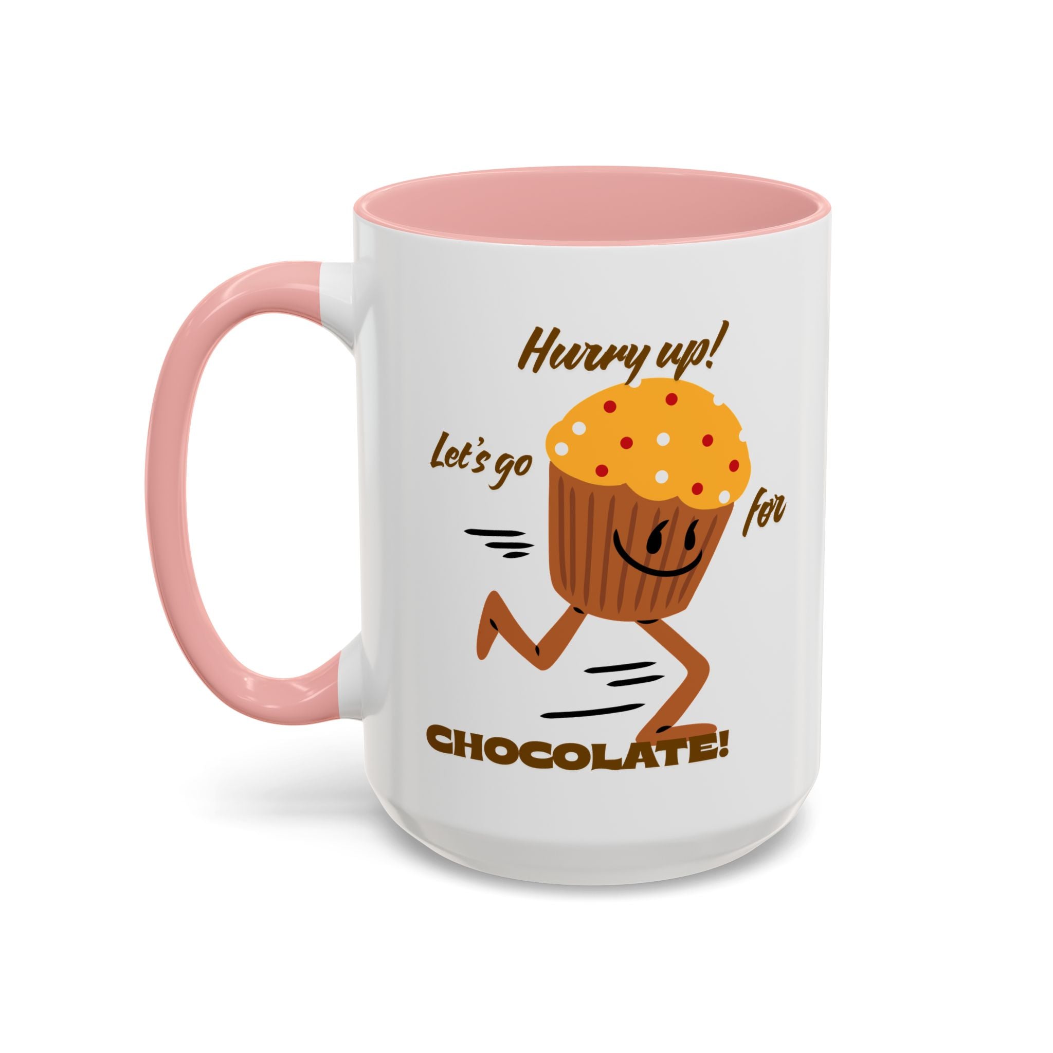 Chocolate Lover's Accent Coffee Mug - Fun Mug for Coffee, Gift for Bakers, Cute Kitchen Decor, Dessert Enthusiast