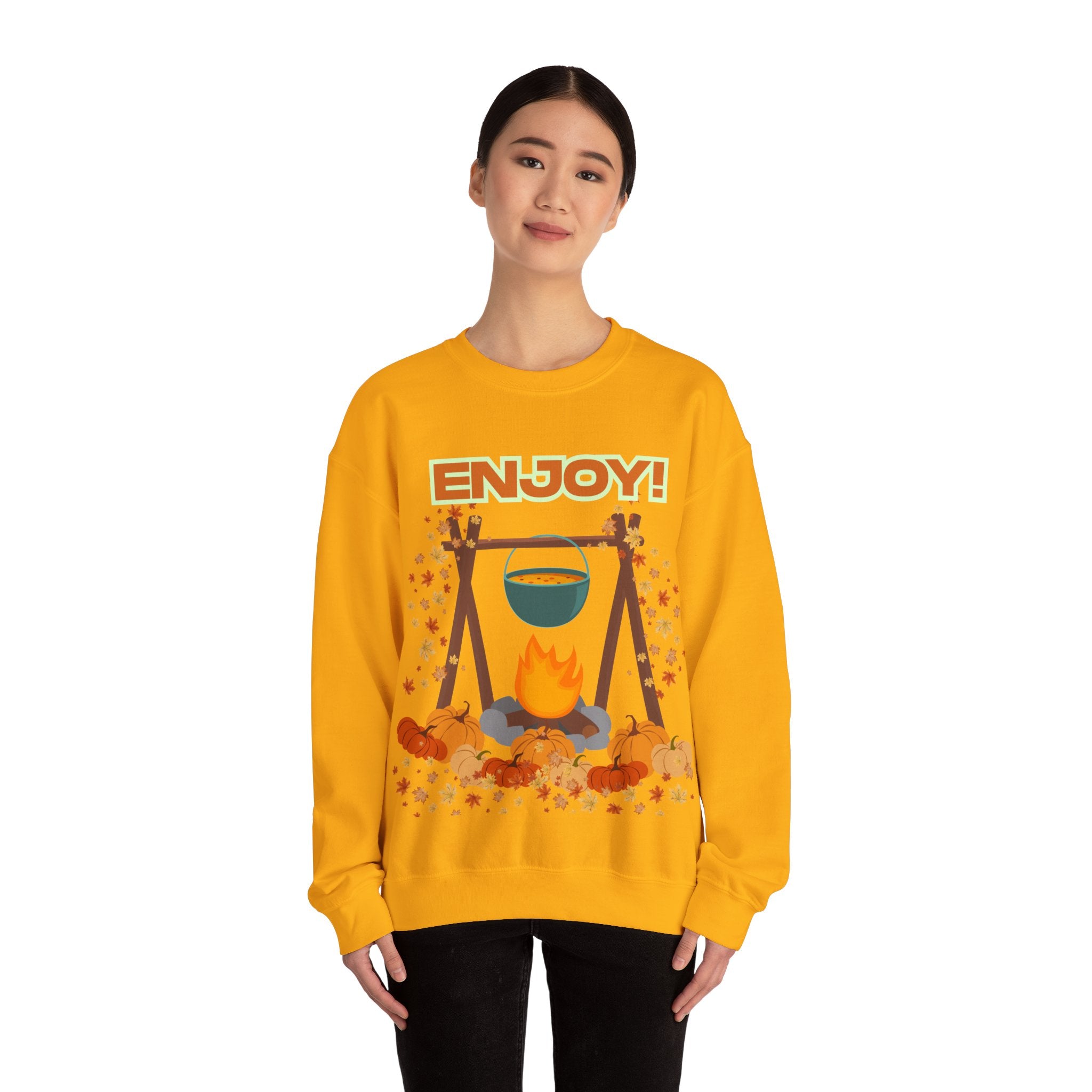 Cozy Campfire Sweatshirt, Fall Apparel, Autumn Outing Gear, Unisex Crewneck, Chill Vibes, Perfect for Bonfires, Thanksgiving