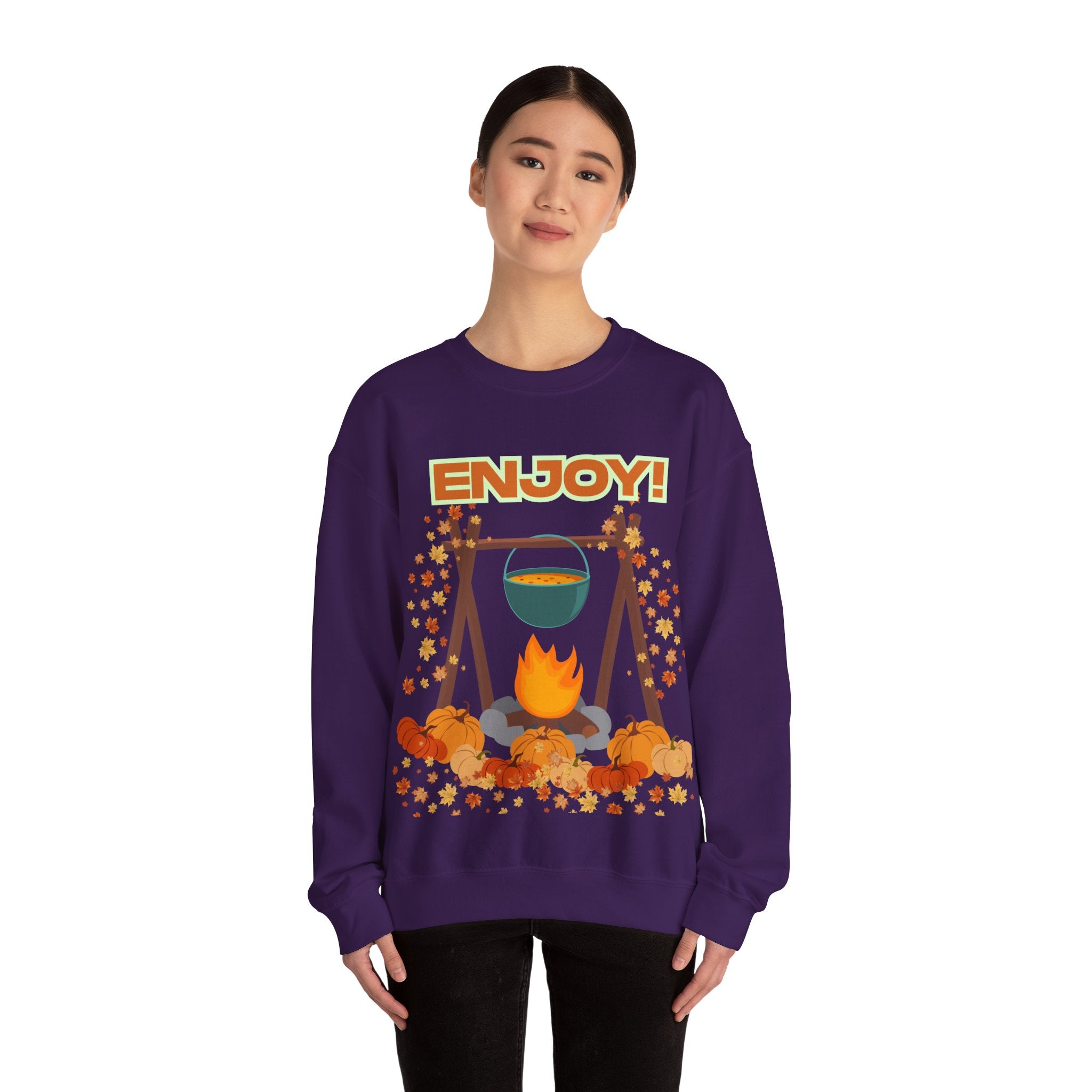 Cozy Campfire Sweatshirt, Fall Apparel, Autumn Outing Gear, Unisex Crewneck, Chill Vibes, Perfect for Bonfires, Thanksgiving