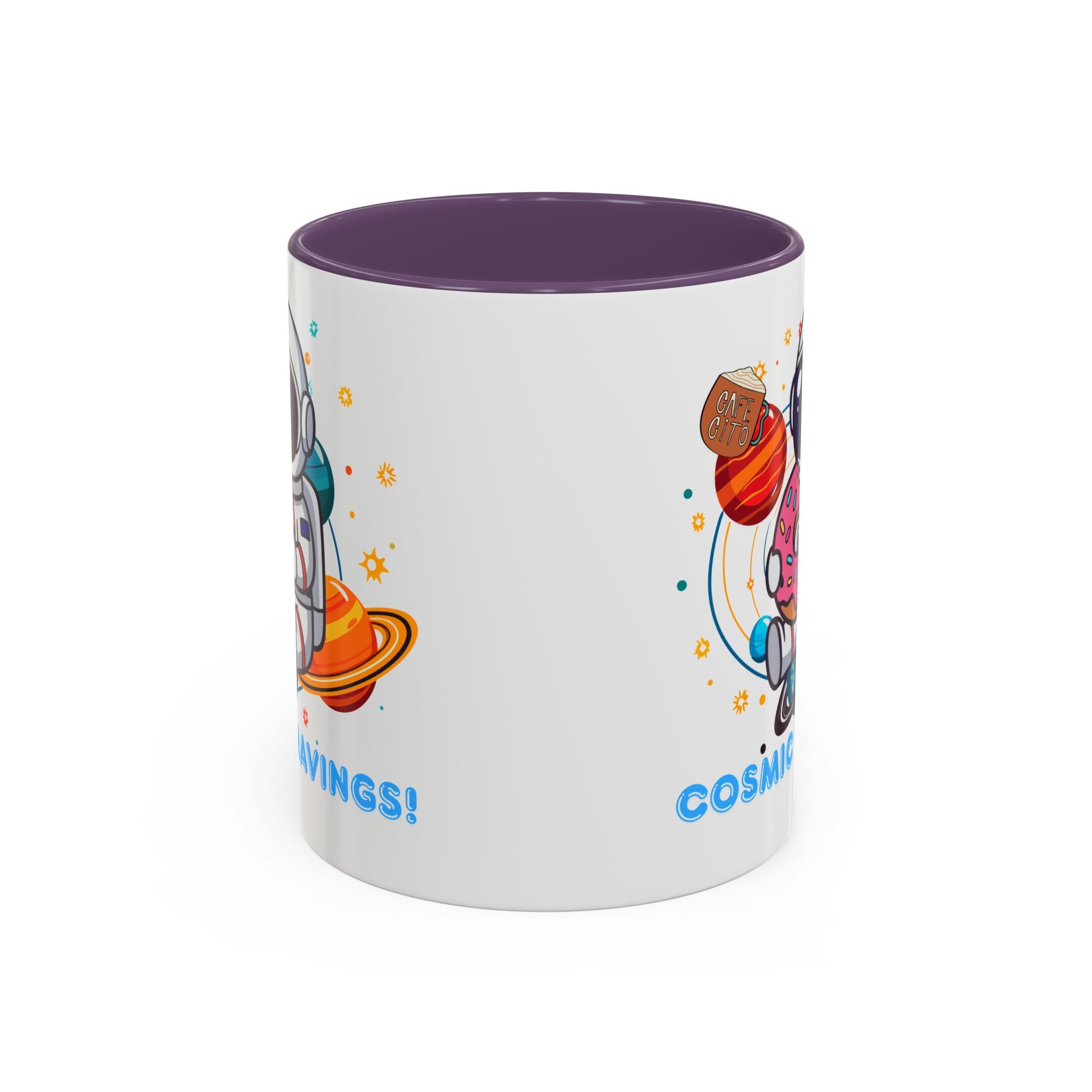 Cosmic Cravings Coffee Mug, Space-Themed Drinkware, Cute Astronaut Gift, Fun Kitchen Decor, Perfect for Space Lovers!