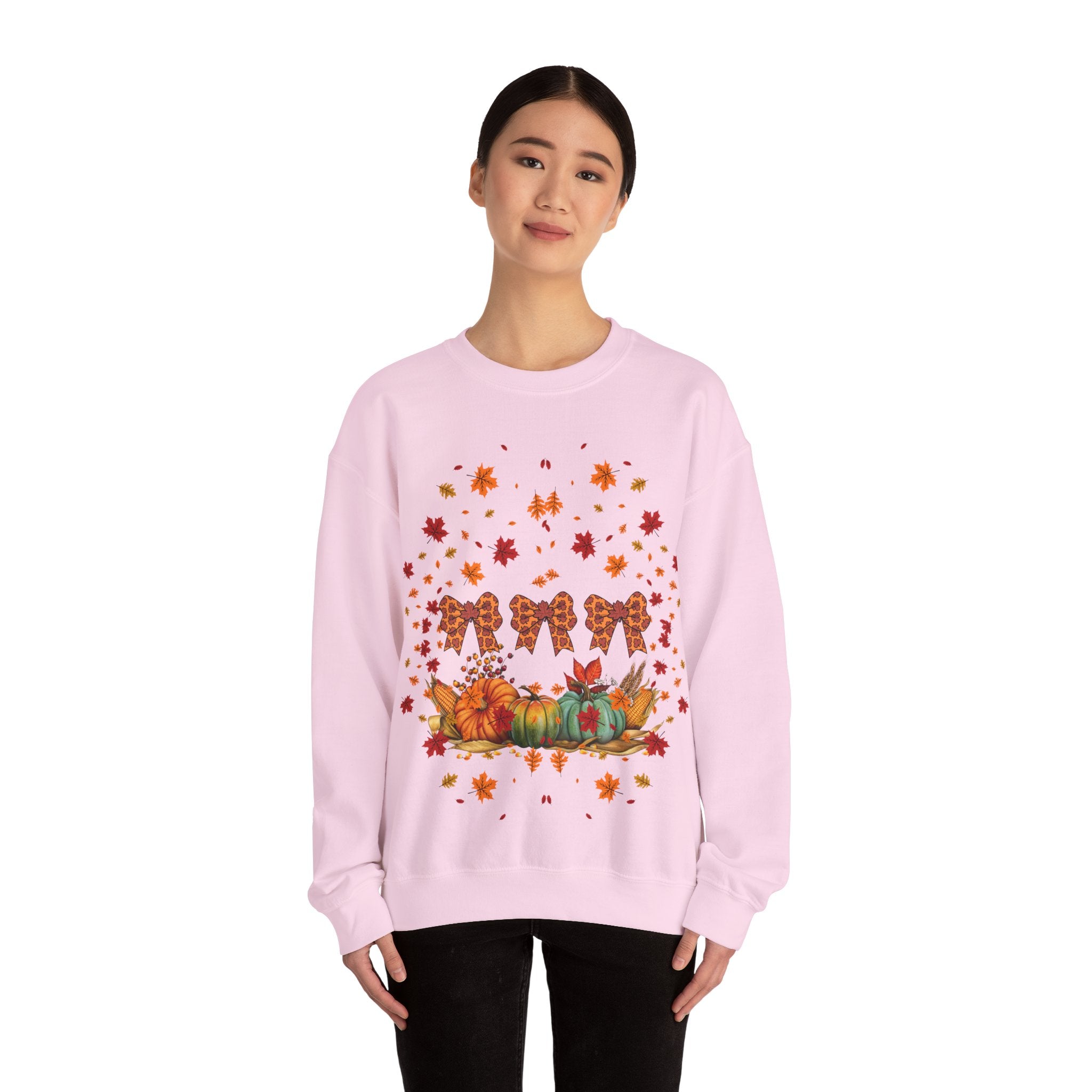 Cozy Fall Crewneck Sweatshirt, Autumn Fashion, Thanksgiving Gift, Seasonal Wear, Gingerbread Design Sweater, Unisex Pullover