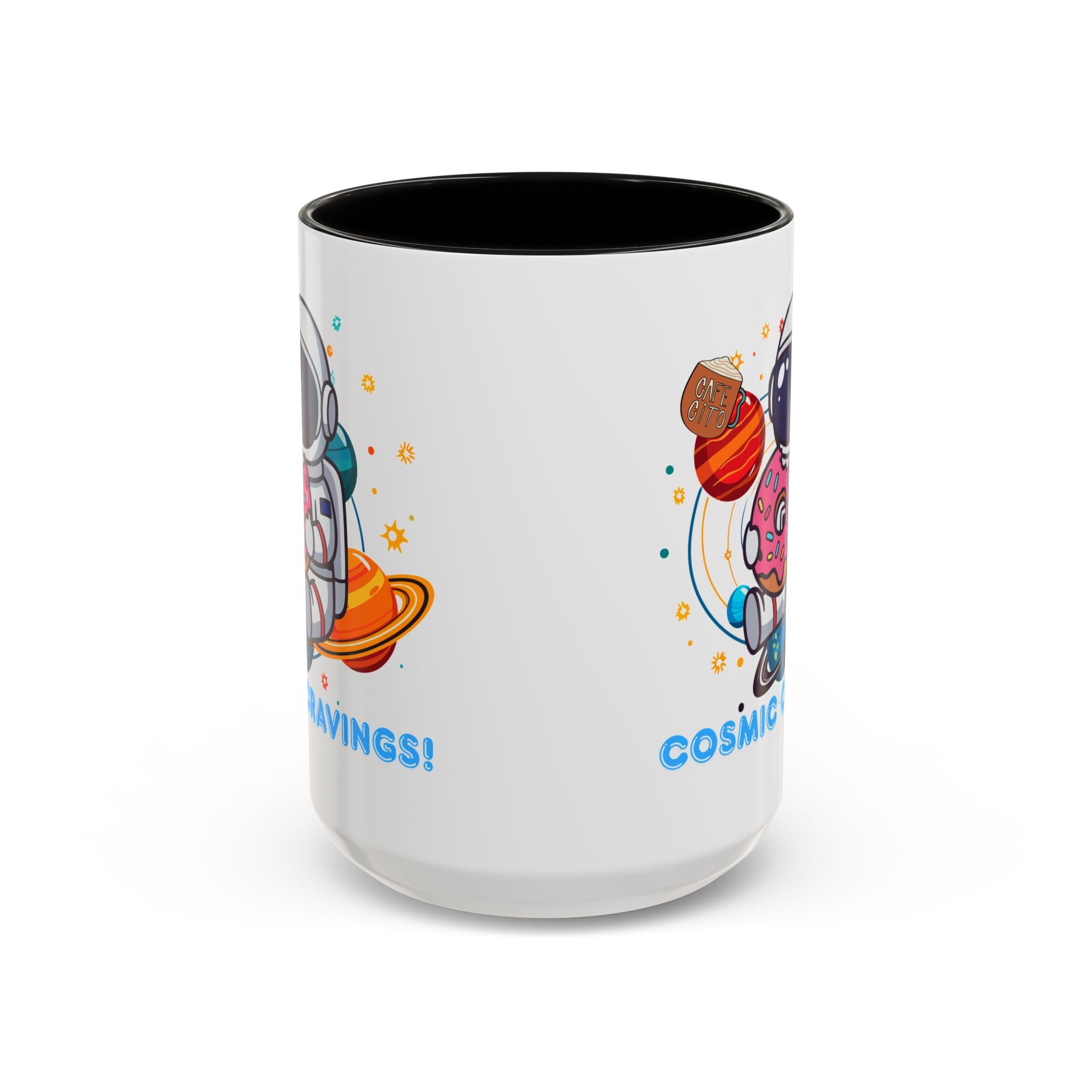 Cosmic Cravings Coffee Mug, Space-Themed Drinkware, Cute Astronaut Gift, Fun Kitchen Decor, Perfect for Space Lovers!