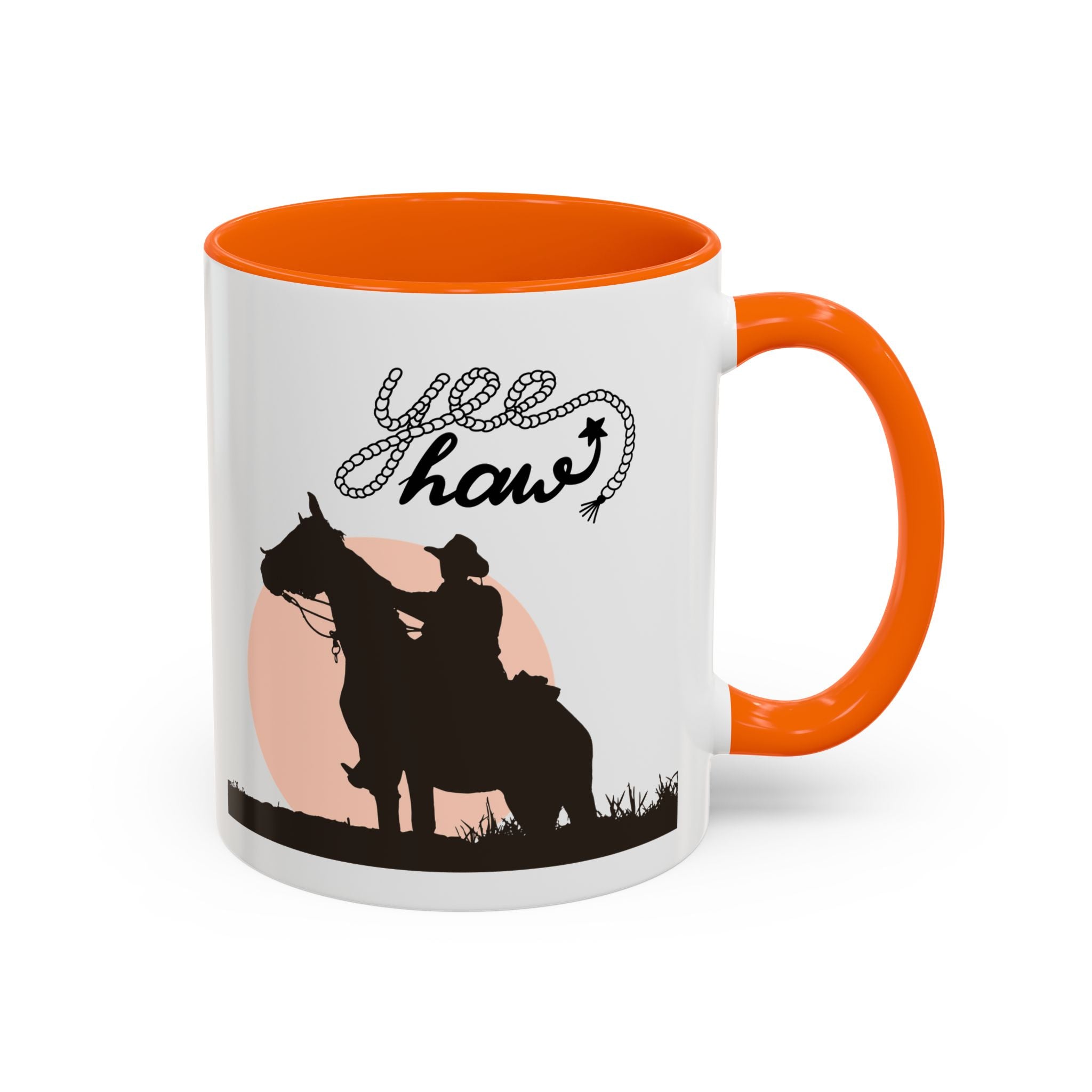 Cowboy Coffee Mug – Yee Haw, Western Decor, Gift for Horse Lovers, Rustic Tea Cup, Unique Rancher Present