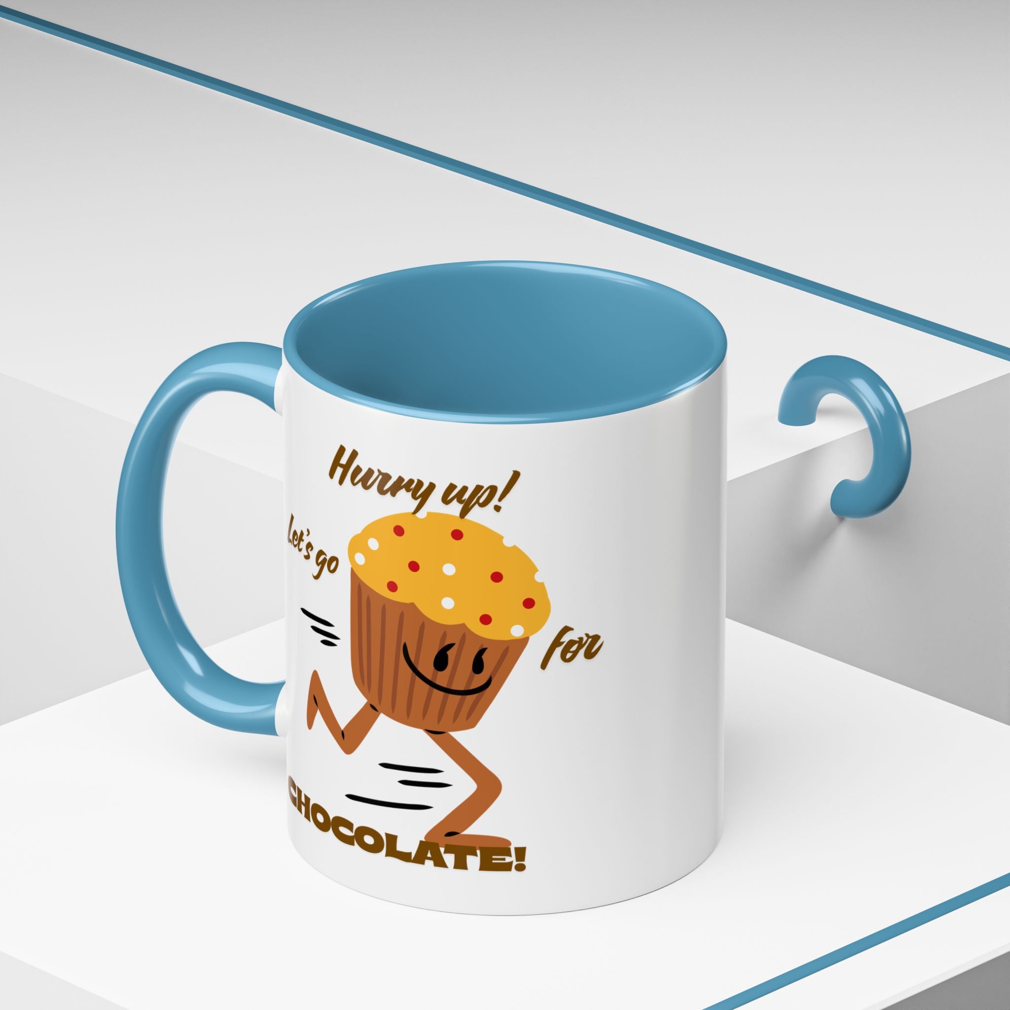 Chocolate Lover's Accent Coffee Mug - Fun Mug for Coffee, Gift for Bakers, Cute Kitchen Decor, Dessert Enthusiast