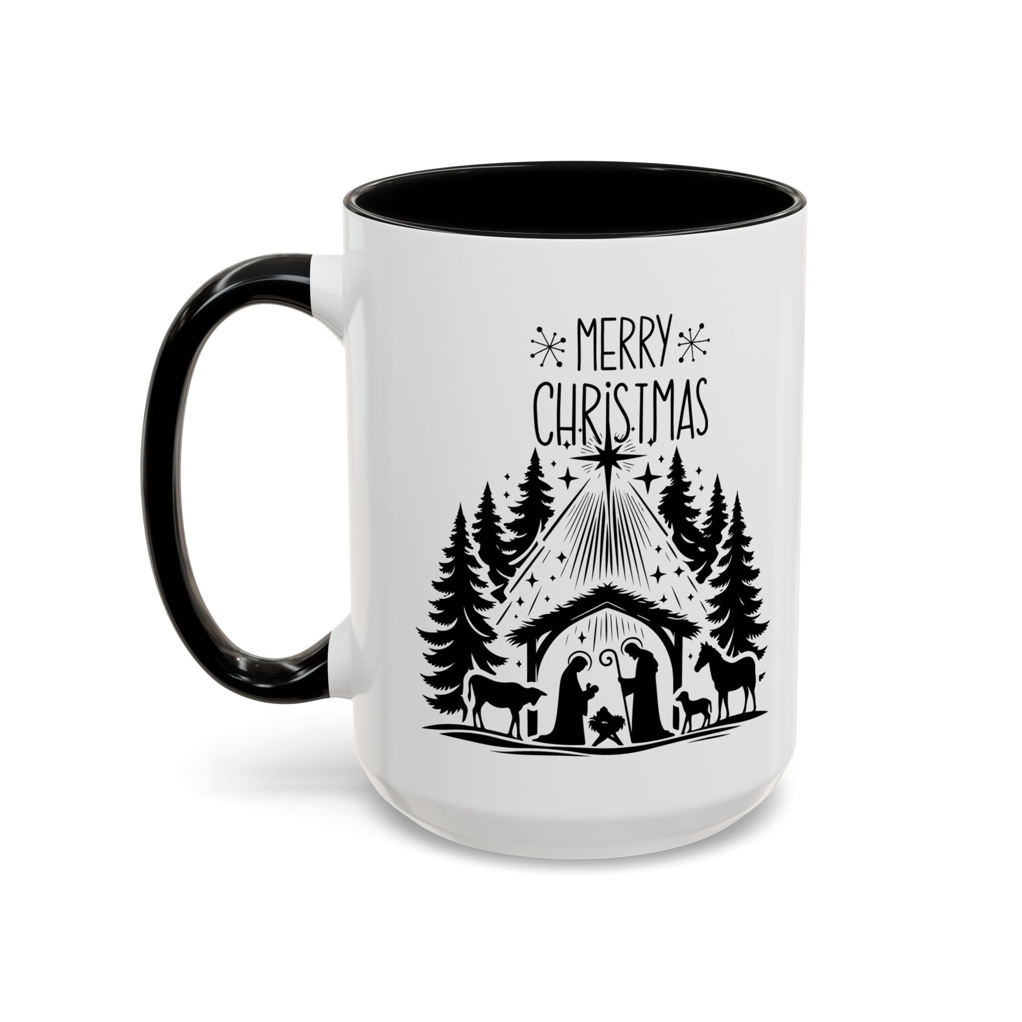 Cozy Holiday Coffee Mug, Winter Beverage Cup for Christmas, Gift for Nature Lovers, Camping Mug, Rustic Home Decor, Festive Drinkware