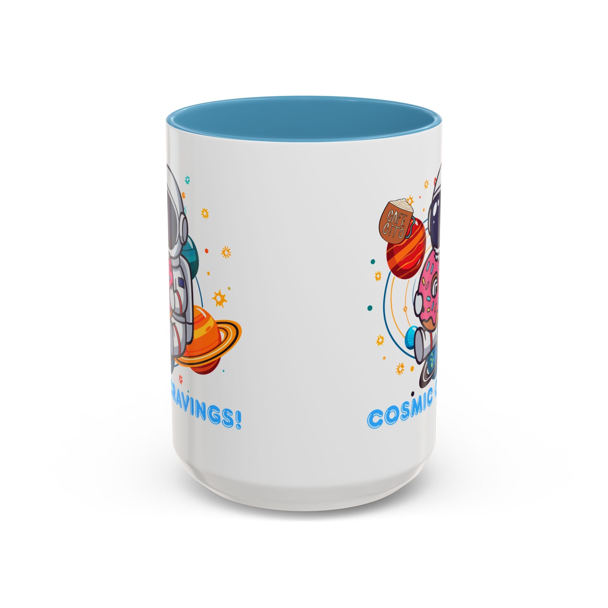 Cosmic Cravings Coffee Mug, Space-Themed Drinkware, Cute Astronaut Gift, Fun Kitchen Decor, Perfect for Space Lovers!