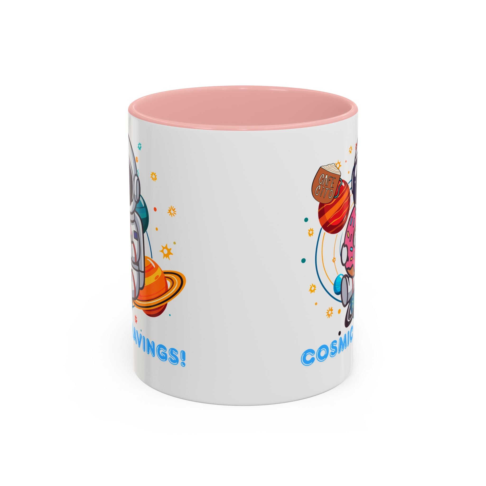 Cosmic Cravings Coffee Mug, Space-Themed Drinkware, Cute Astronaut Gift, Fun Kitchen Decor, Perfect for Space Lovers!