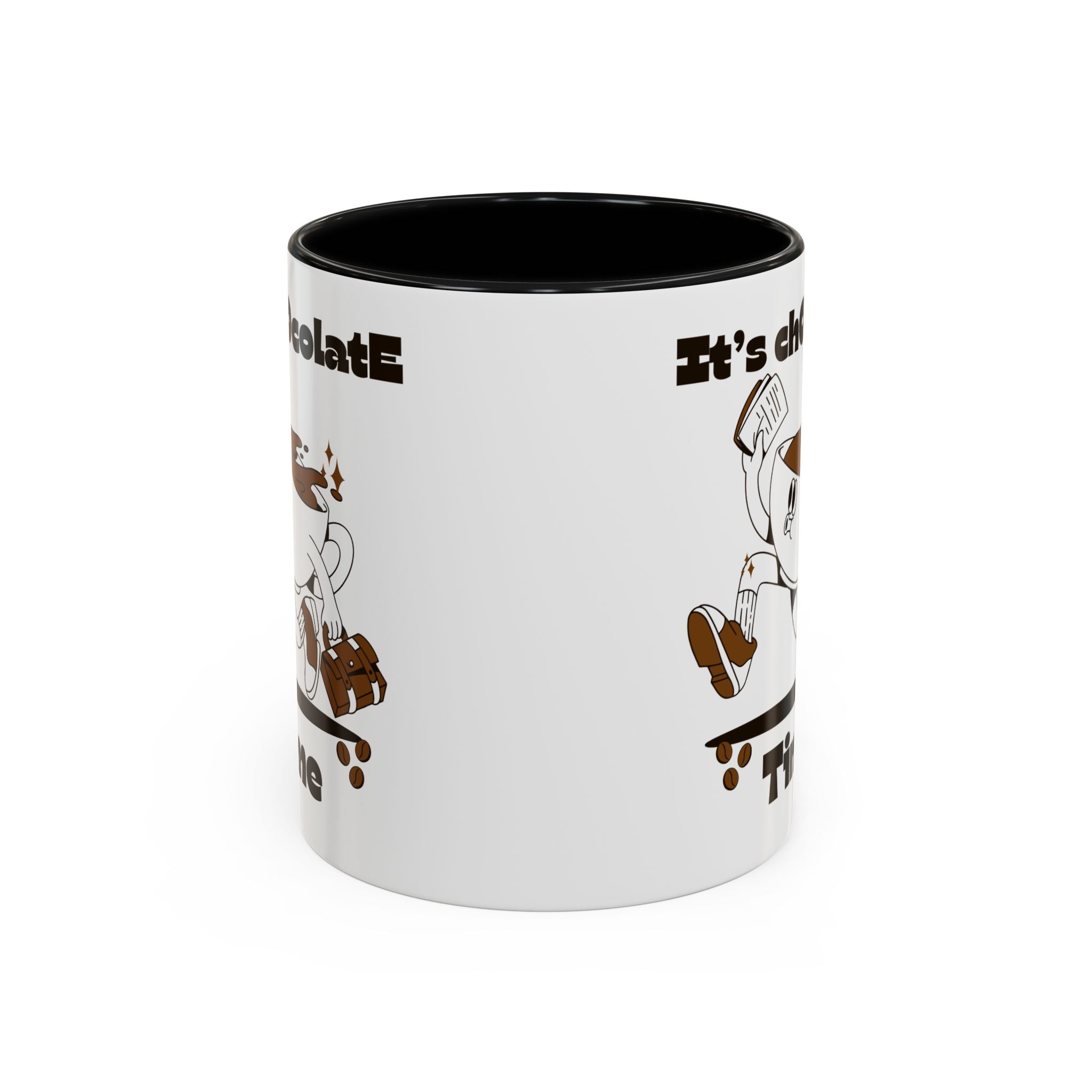 Chocolate Time Coffee Mug, Skateboard Mug, Gift for Coffee Lovers, Fun Mug for Hot Cocoa, Unique Mug for Birthdays, Cute Kitchen Decor