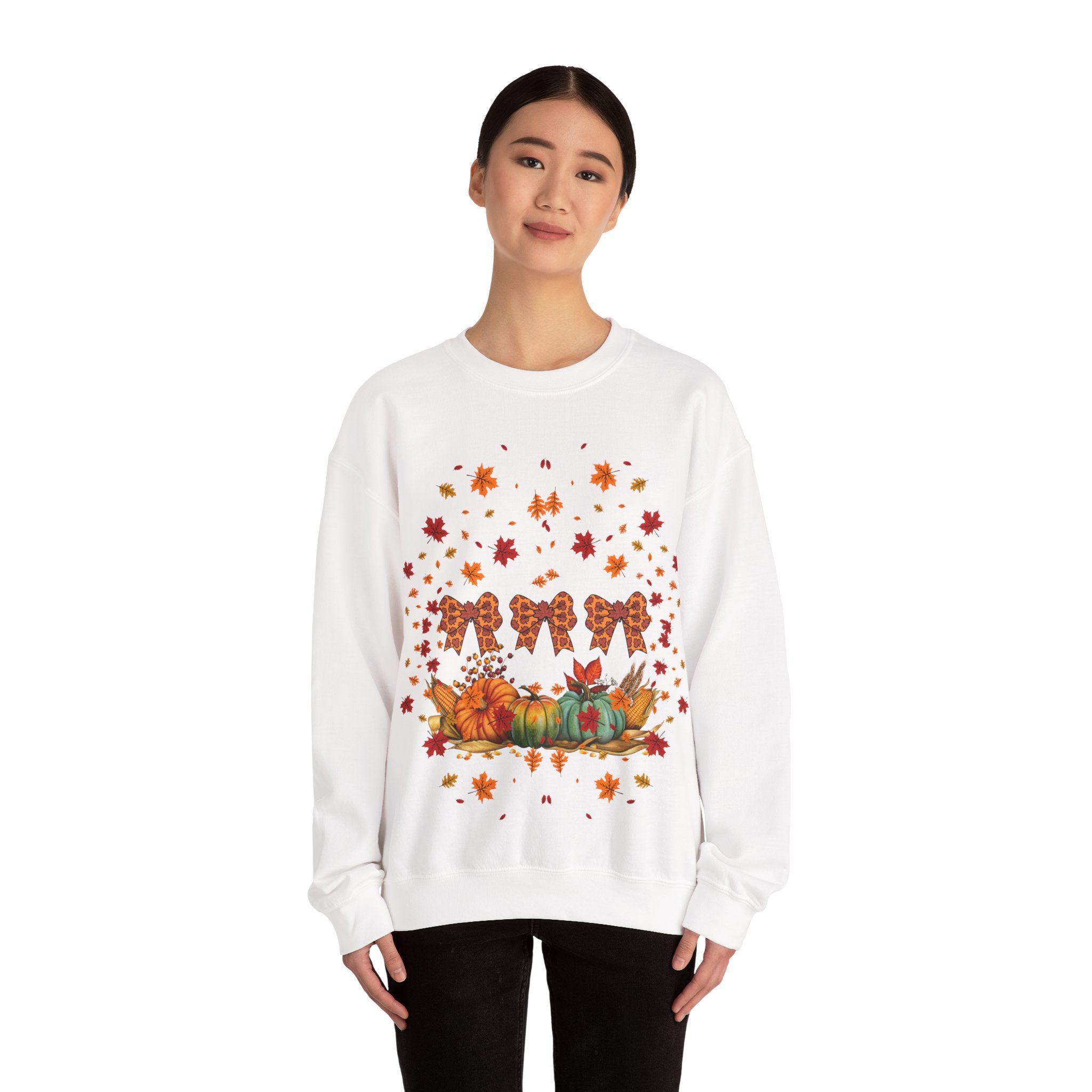 Cozy Fall Crewneck Sweatshirt, Autumn Fashion, Thanksgiving Gift, Seasonal Wear, Gingerbread Design Sweater, Unisex Pullover