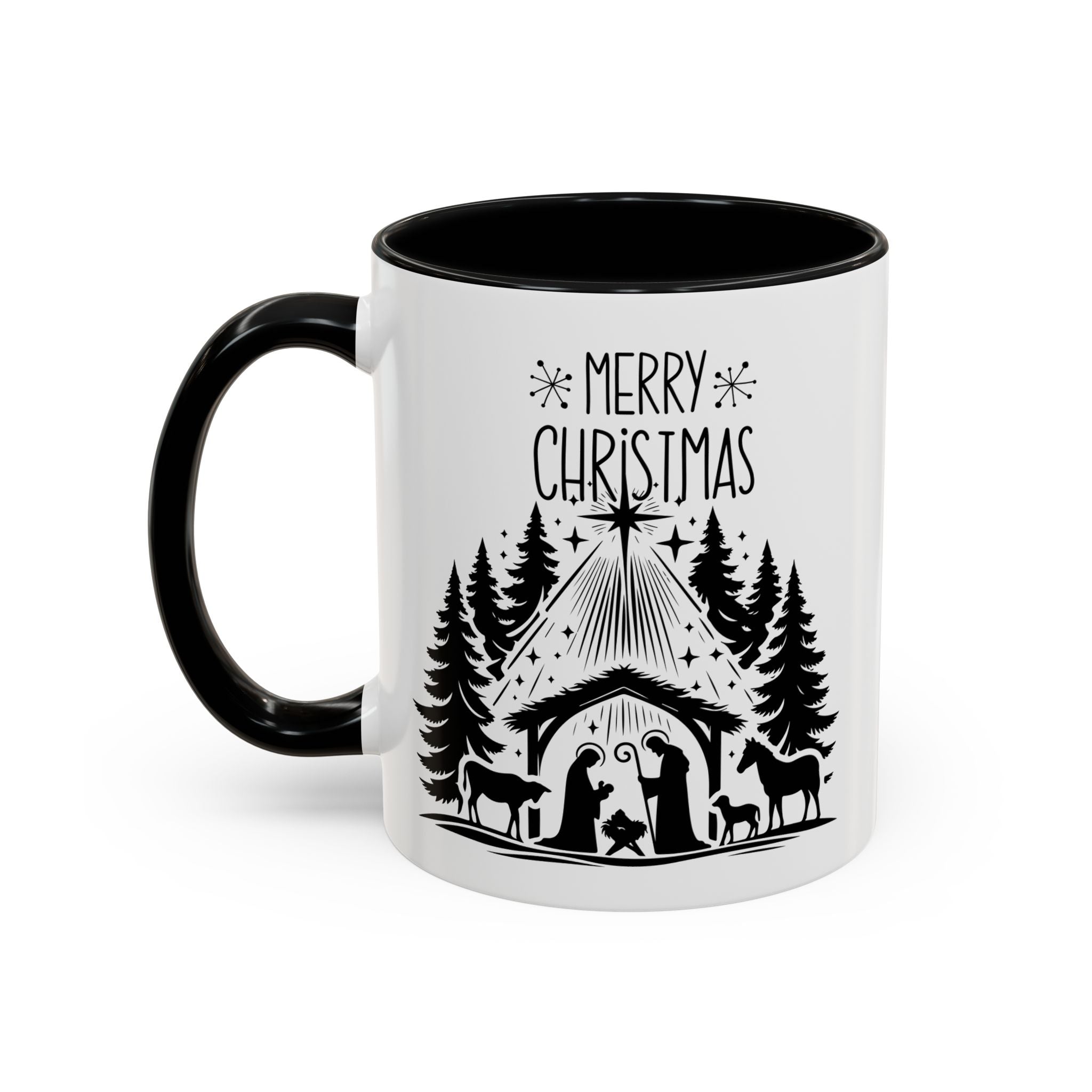 Cozy Holiday Coffee Mug, Winter Beverage Cup for Christmas, Gift for Nature Lovers, Camping Mug, Rustic Home Decor, Festive Drinkware