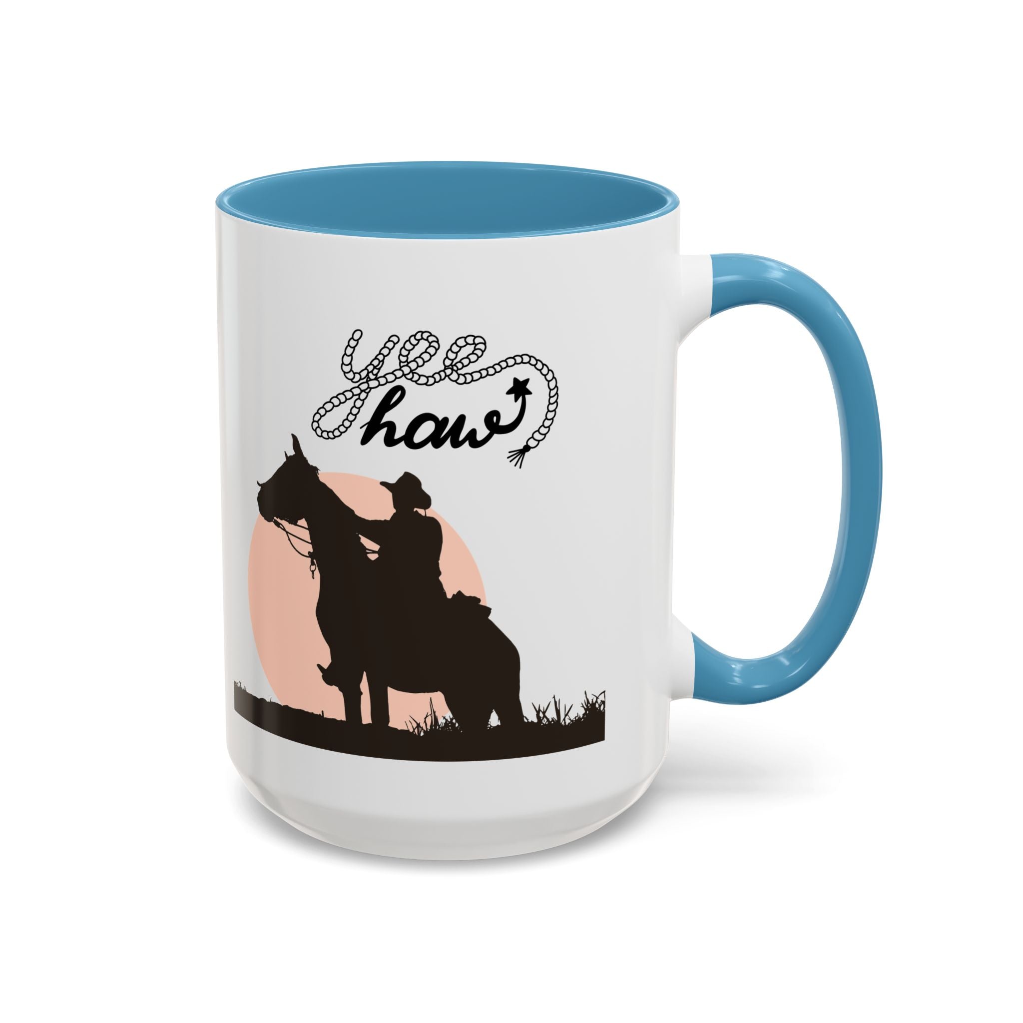 Cowboy Coffee Mug – Yee Haw, Western Decor, Gift for Horse Lovers, Rustic Tea Cup, Unique Rancher Present