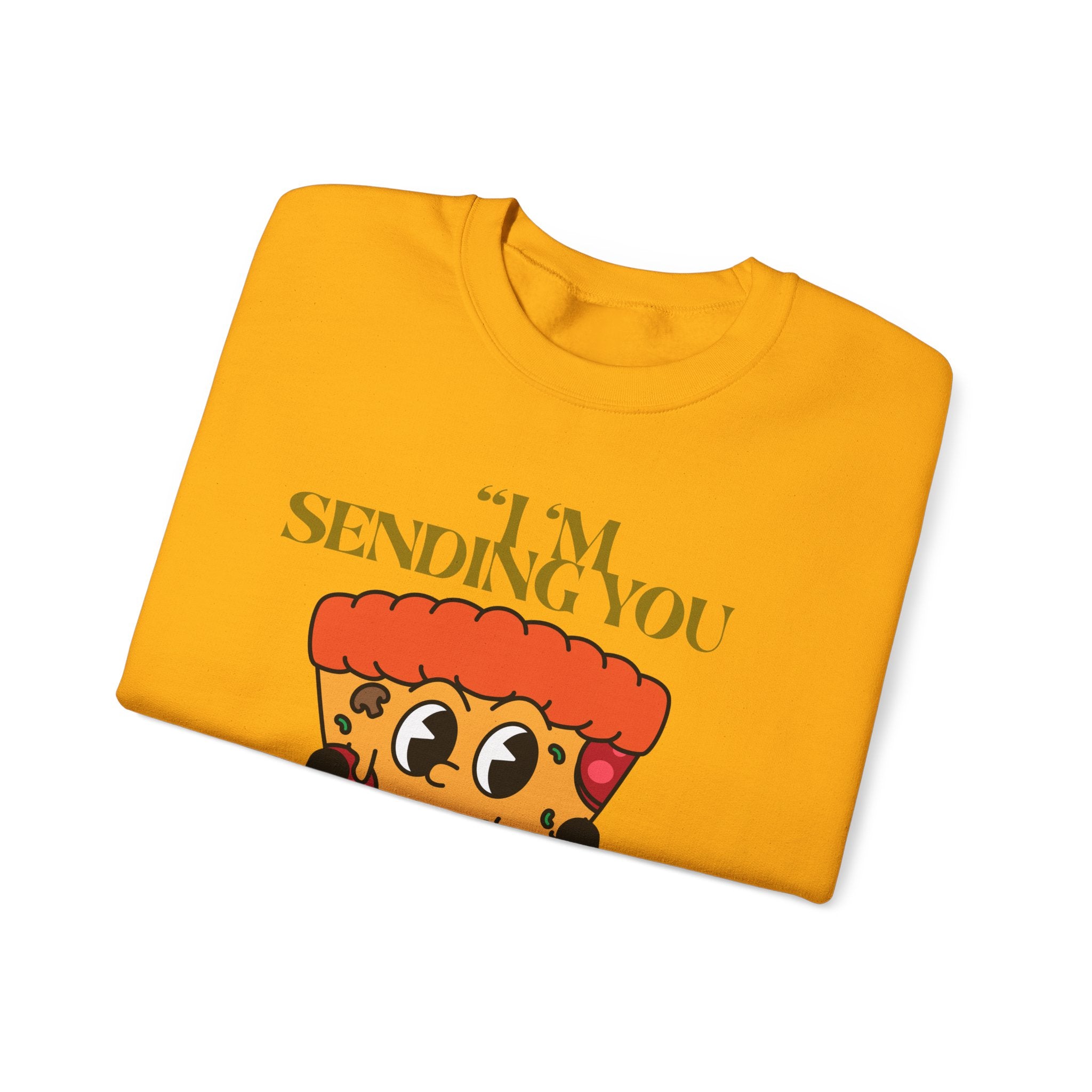 Pizza Love Crewneck Sweatshirt - Cute Gift for Foodies, Valentine's Day Apparel, Casual Comfort, Unisex Sweatshirt, Fun Pizza Design