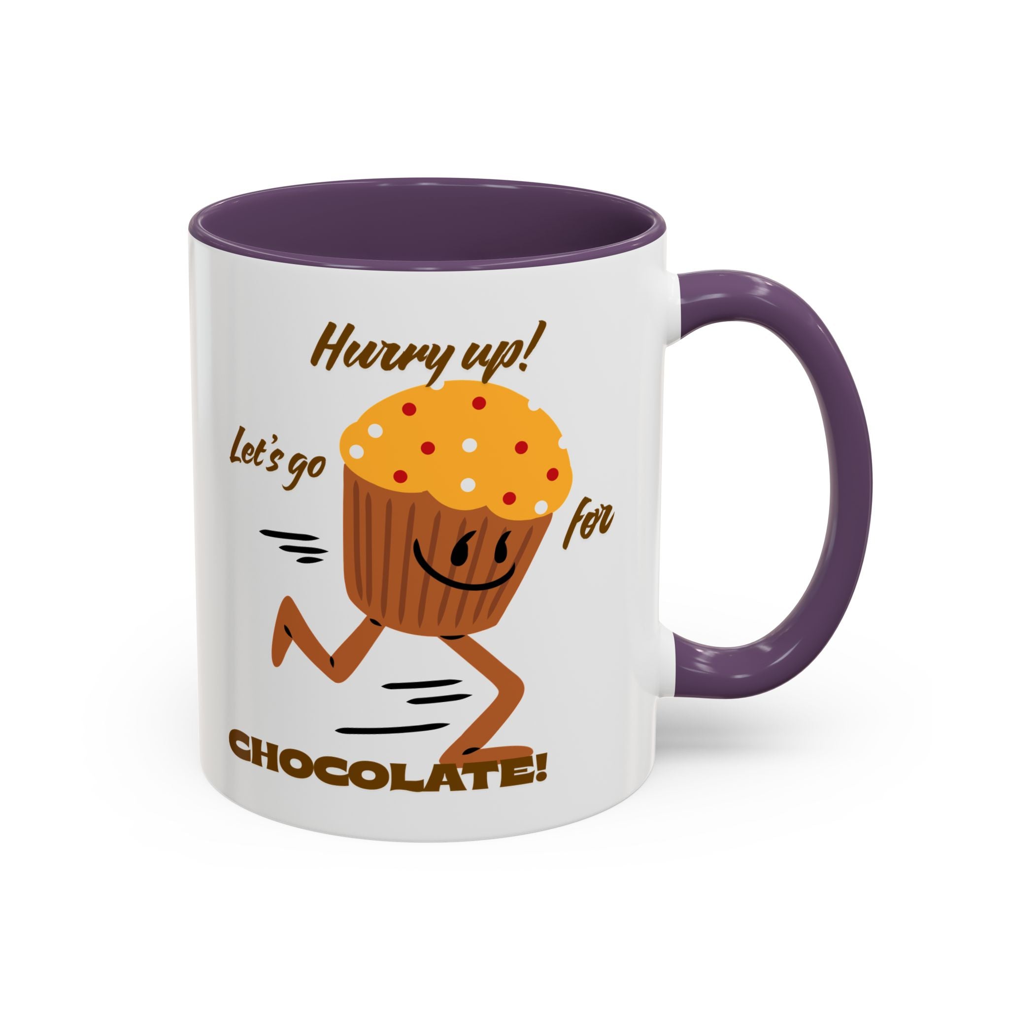 Chocolate Lover's Accent Coffee Mug - Fun Mug for Coffee, Gift for Bakers, Cute Kitchen Decor, Dessert Enthusiast