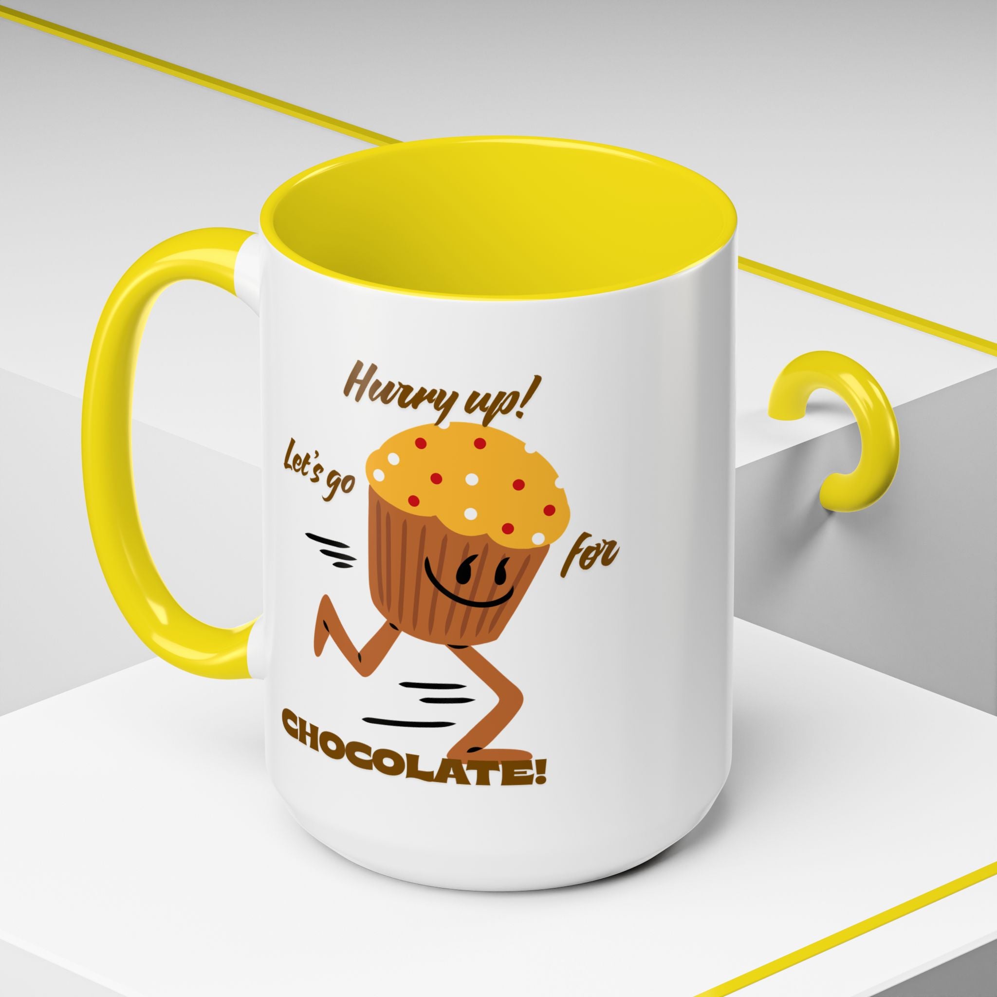 Chocolate Lover's Accent Coffee Mug - Fun Mug for Coffee, Gift for Bakers, Cute Kitchen Decor, Dessert Enthusiast