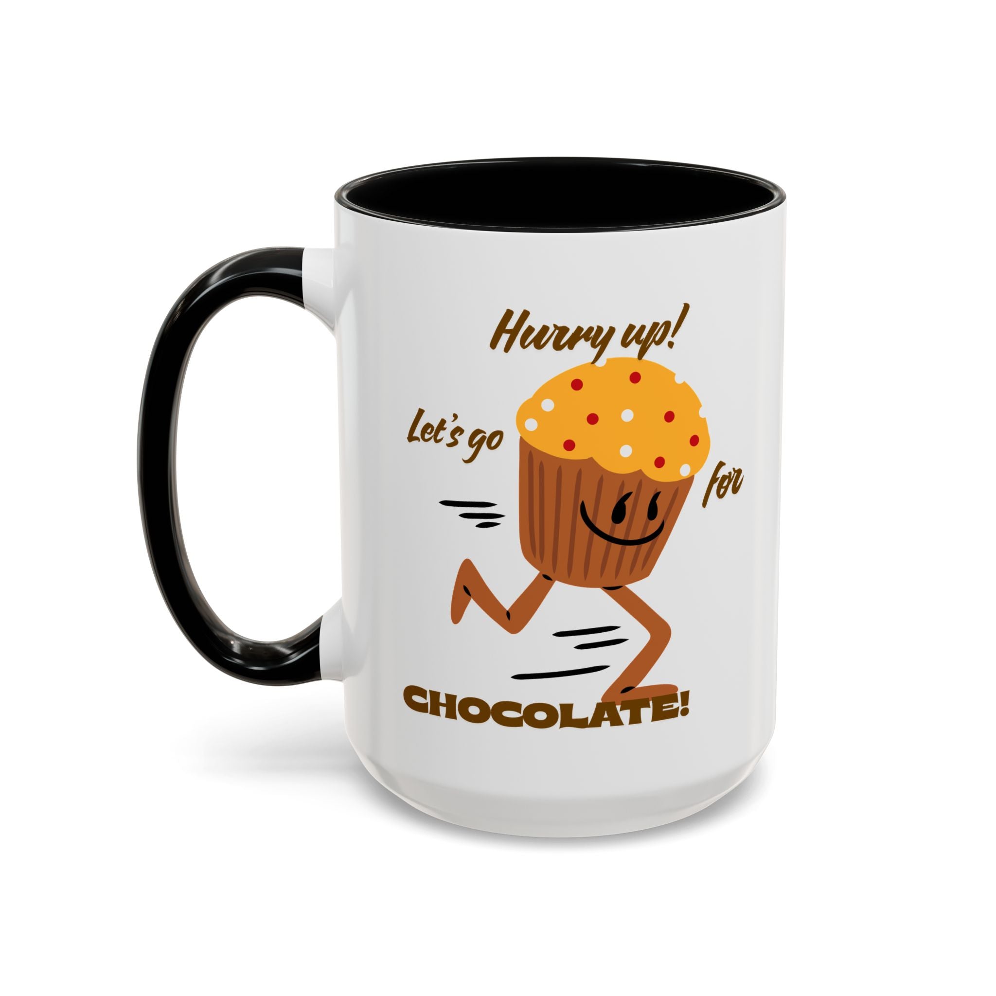 Chocolate Lover's Accent Coffee Mug - Fun Mug for Coffee, Gift for Bakers, Cute Kitchen Decor, Dessert Enthusiast