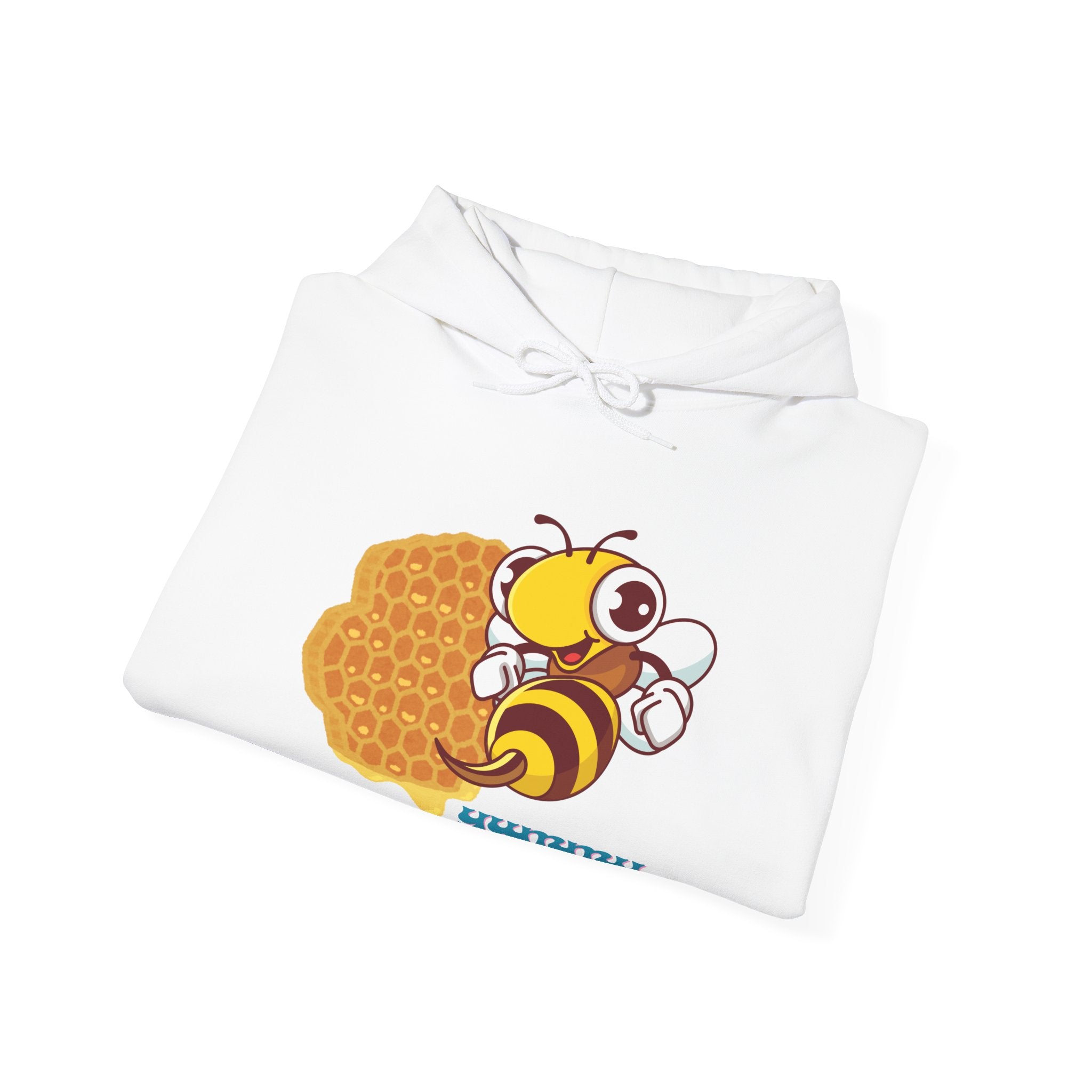 Cute Bee & Waffle Hoodie, Yummy Food Sweatshirt, Unisex Gift for Food Lovers, Cozy Casual Wear, Great for Birthdays & Celebrations