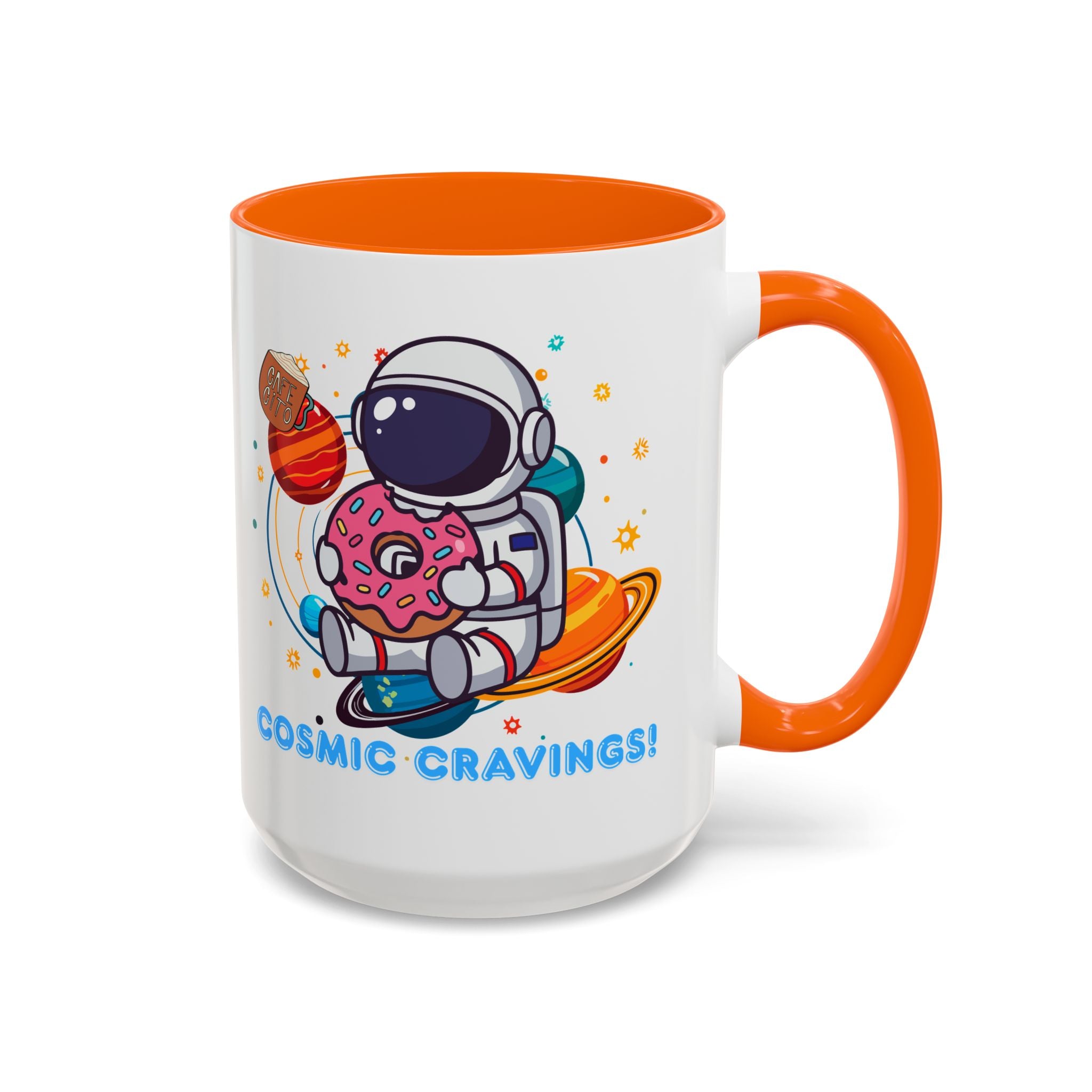 Cosmic Cravings Coffee Mug, Space-Themed Drinkware, Cute Astronaut Gift, Fun Kitchen Decor, Perfect for Space Lovers!