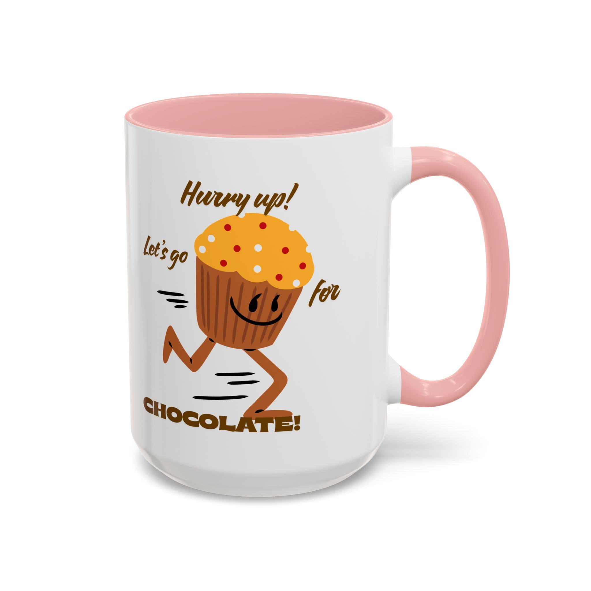 Chocolate Lover's Accent Coffee Mug - Fun Mug for Coffee, Gift for Bakers, Cute Kitchen Decor, Dessert Enthusiast