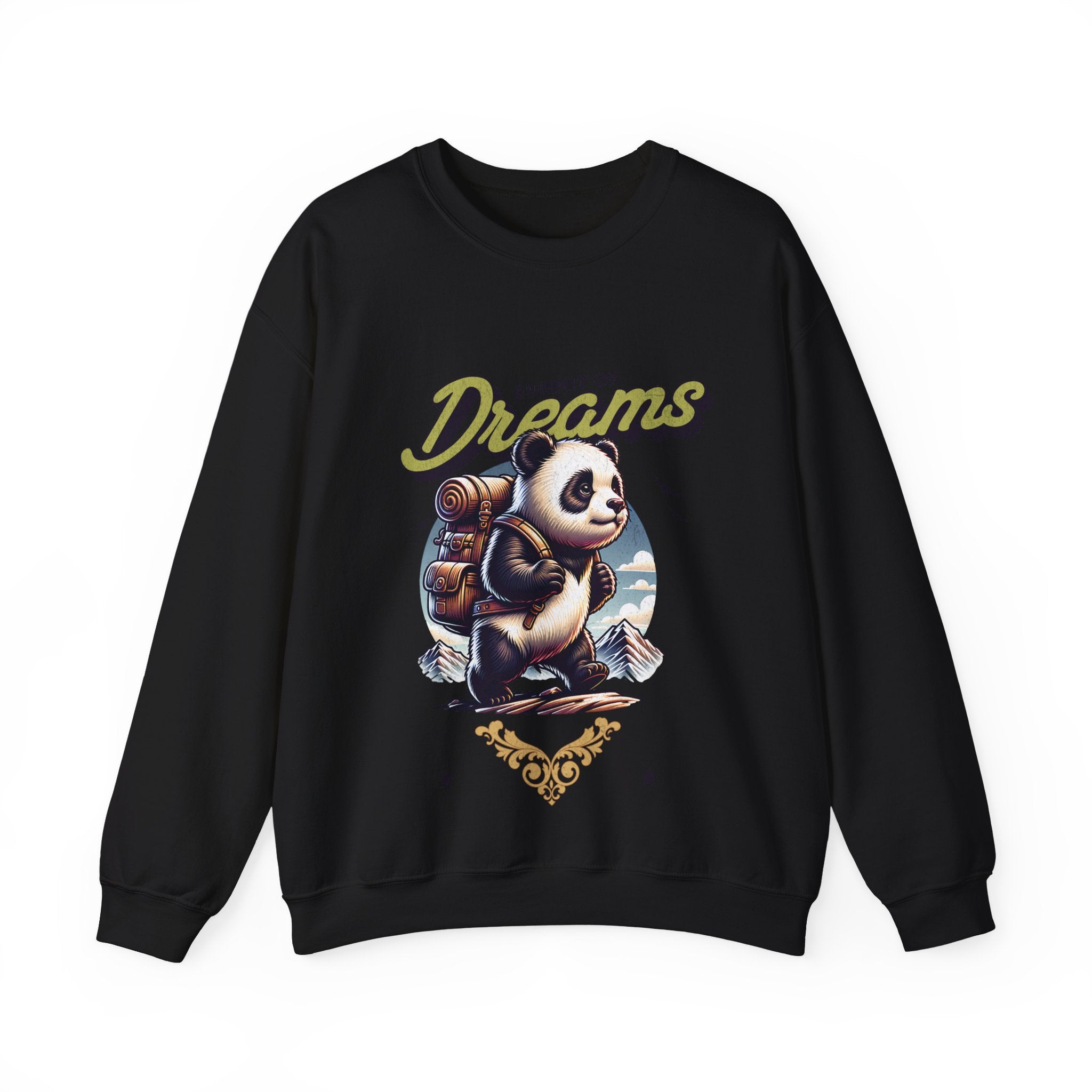 Cozy Panda Adventure Sweatshirt | Summit of Dreams Crewneck for Outdoor Enthusiasts, Gift for Nature Lovers, Unisex Sweatshirt