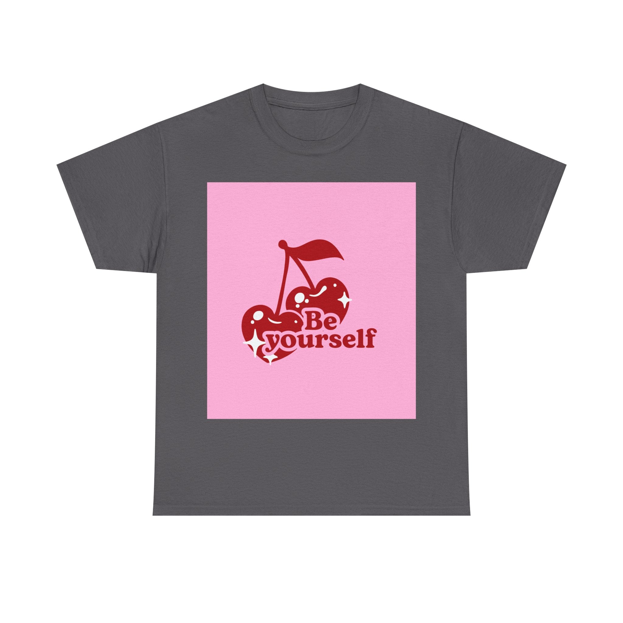 Be Yourself Cherry Graphic Tee, Unisex Cotton T-Shirt, Casual Wear, Gift for Friends, Positive Vibes, Ideal for Summer