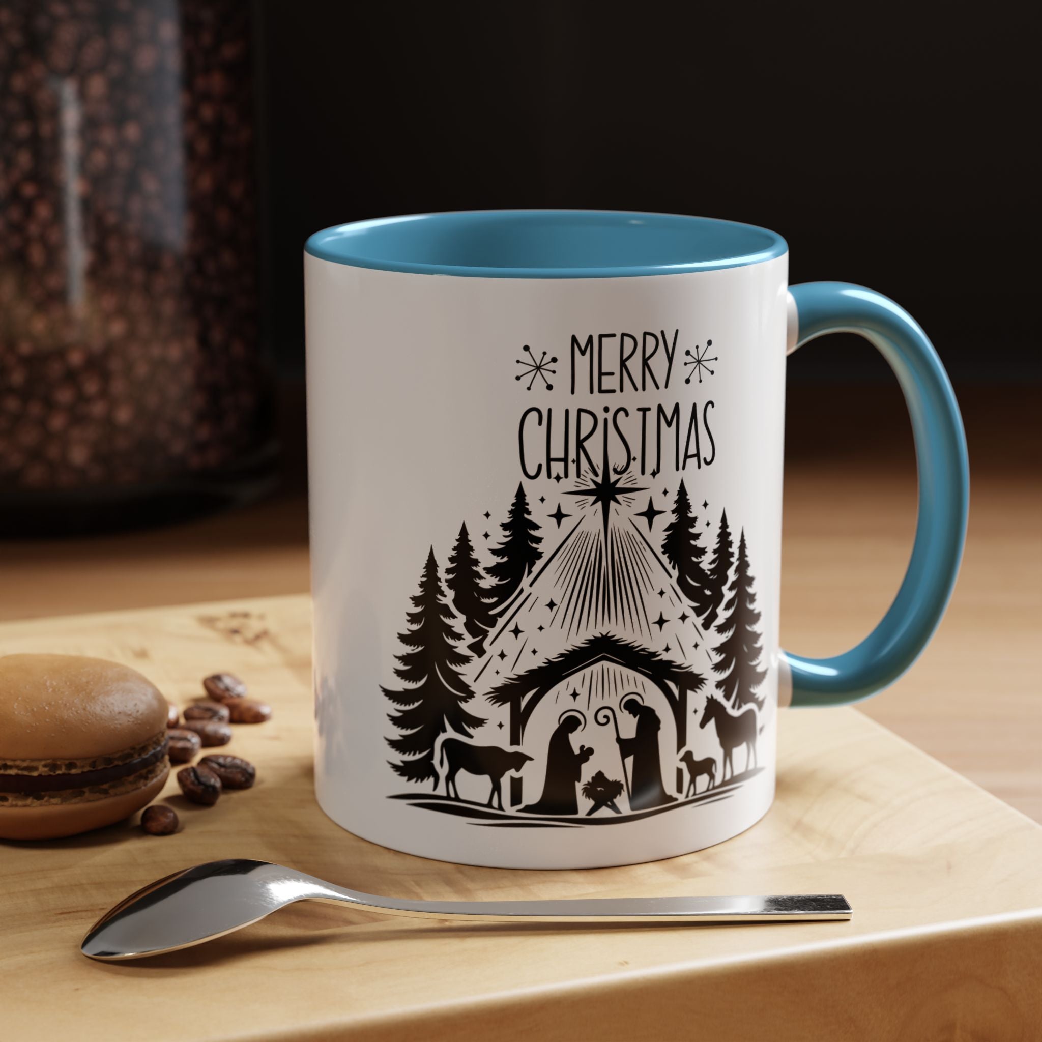 Cozy Holiday Coffee Mug, Winter Beverage Cup for Christmas, Gift for Nature Lovers, Camping Mug, Rustic Home Decor, Festive Drinkware