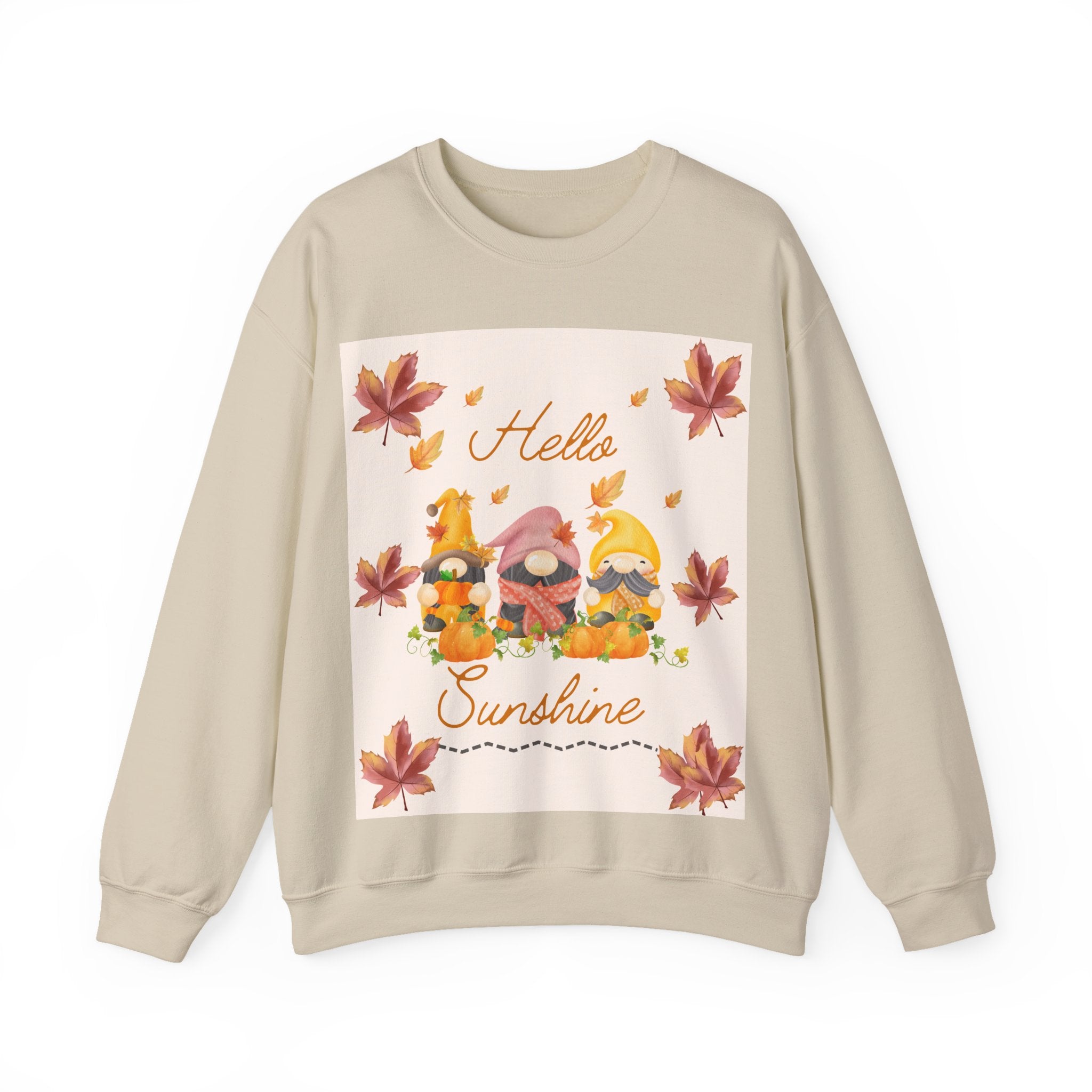 Hello Sunshine Fall Crewneck Sweatshirt, Cozy Autumn Apparel, Unisex Sweatshirt, Perfect for Thanksgiving, Gift for Nature Lovers