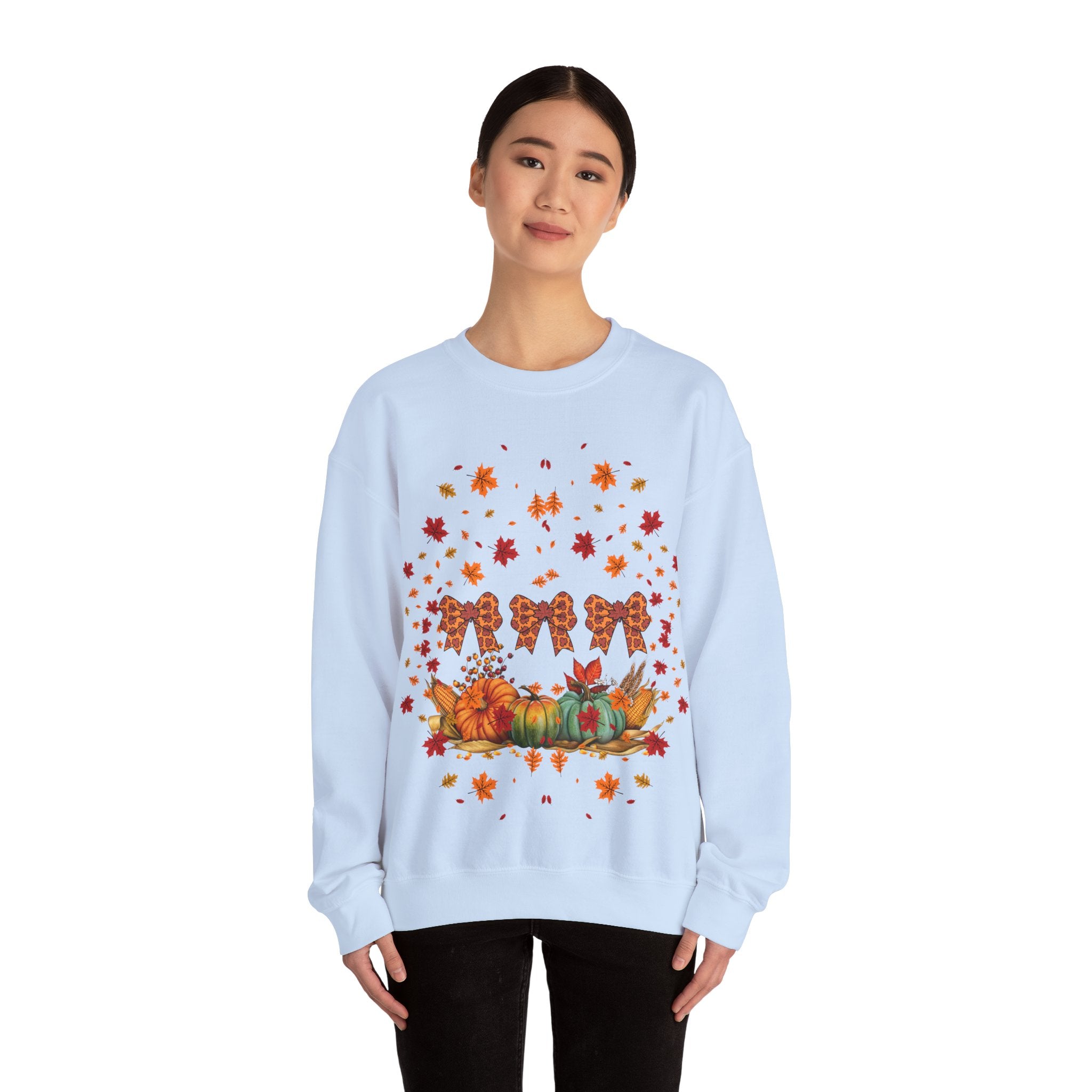 Cozy Fall Crewneck Sweatshirt, Autumn Fashion, Thanksgiving Gift, Seasonal Wear, Gingerbread Design Sweater, Unisex Pullover