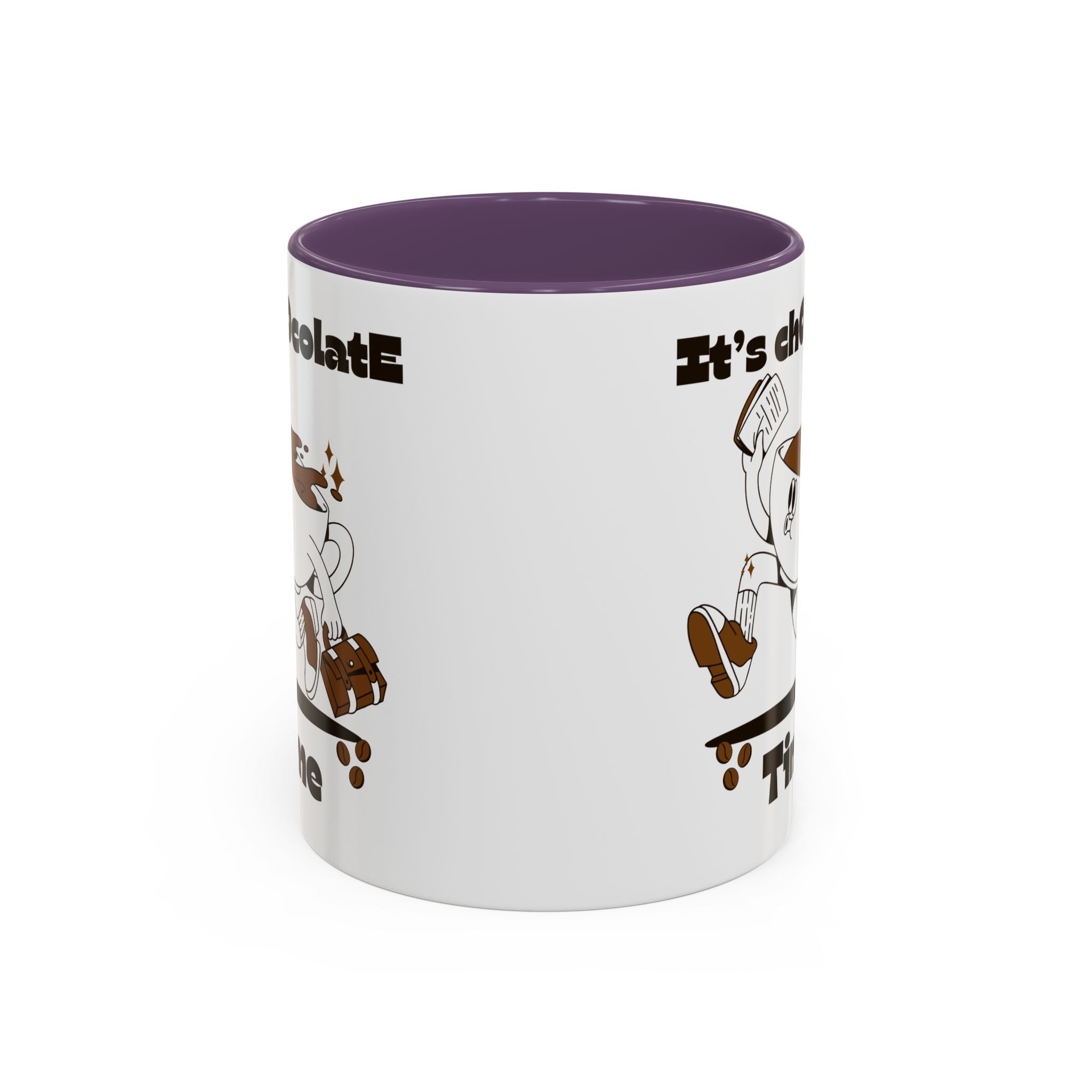 Chocolate Time Coffee Mug, Skateboard Mug, Gift for Coffee Lovers, Fun Mug for Hot Cocoa, Unique Mug for Birthdays, Cute Kitchen Decor