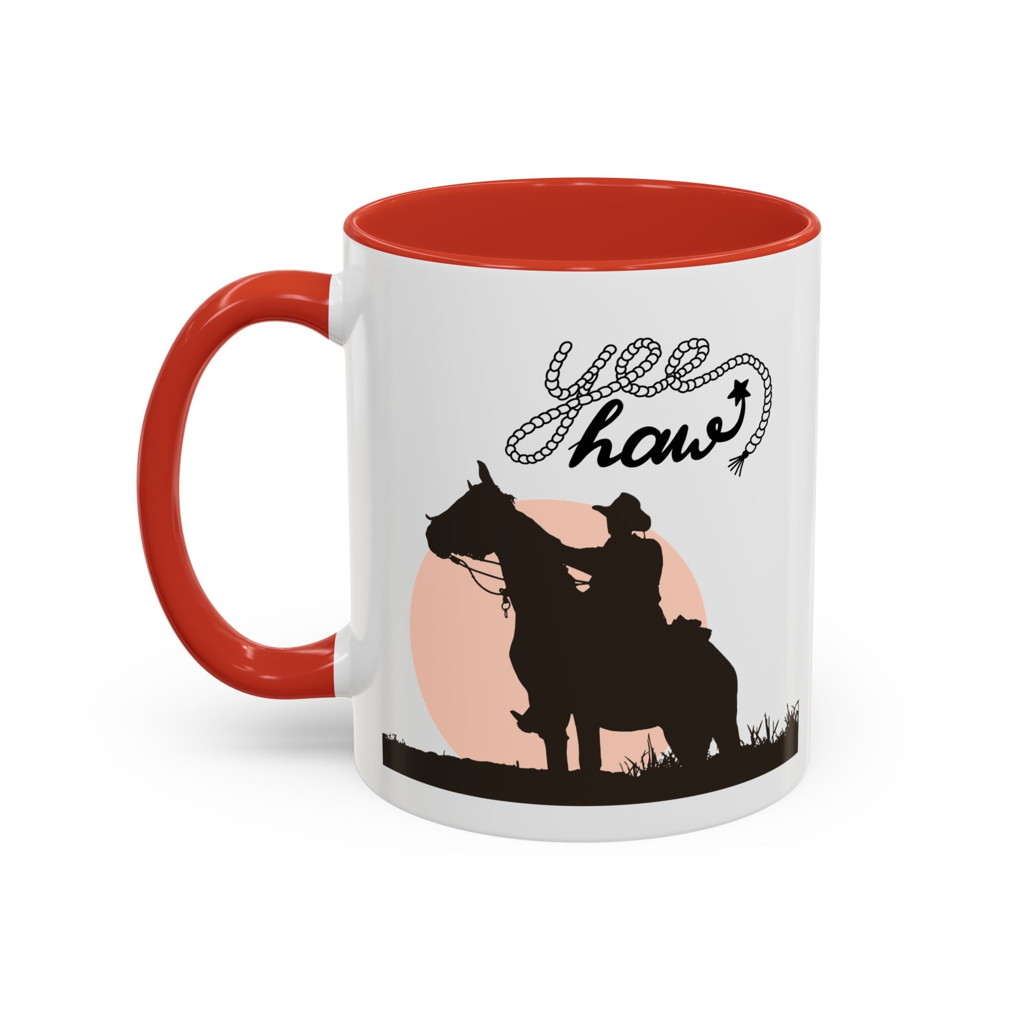 Cowboy Coffee Mug – Yee Haw, Western Decor, Gift for Horse Lovers, Rustic Tea Cup, Unique Rancher Present