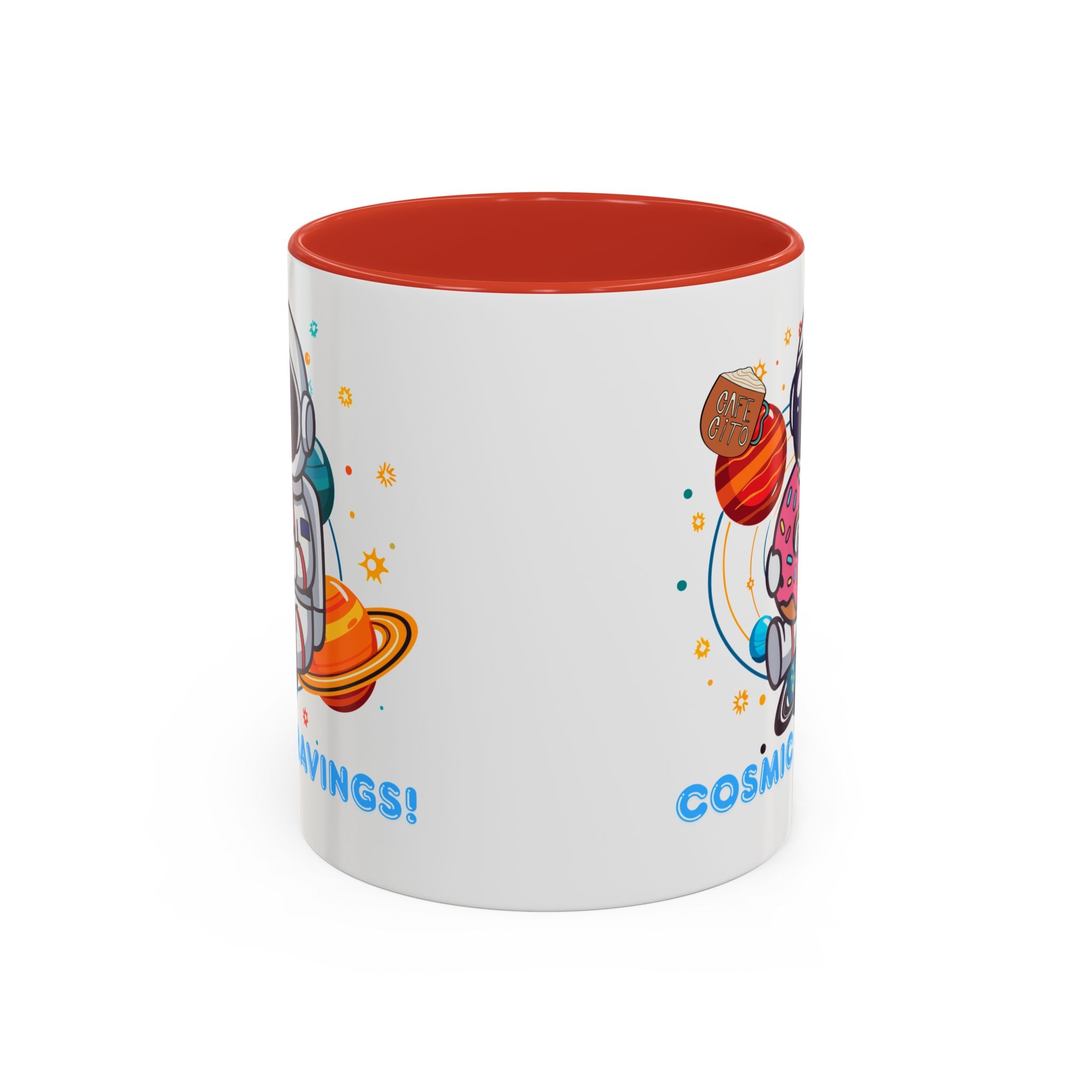 Cosmic Cravings Coffee Mug, Space-Themed Drinkware, Cute Astronaut Gift, Fun Kitchen Decor, Perfect for Space Lovers!