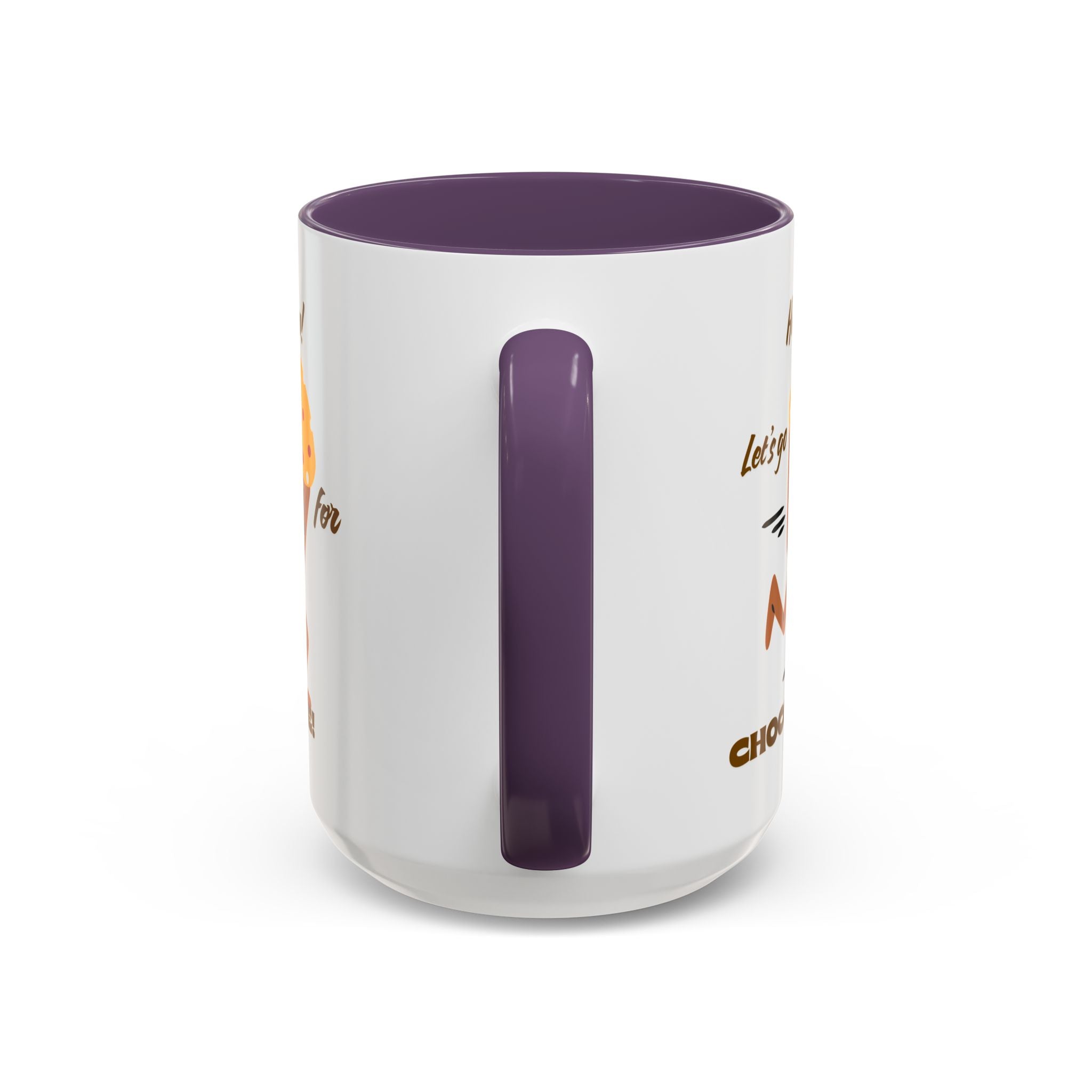 Chocolate Lover's Accent Coffee Mug - Fun Mug for Coffee, Gift for Bakers, Cute Kitchen Decor, Dessert Enthusiast