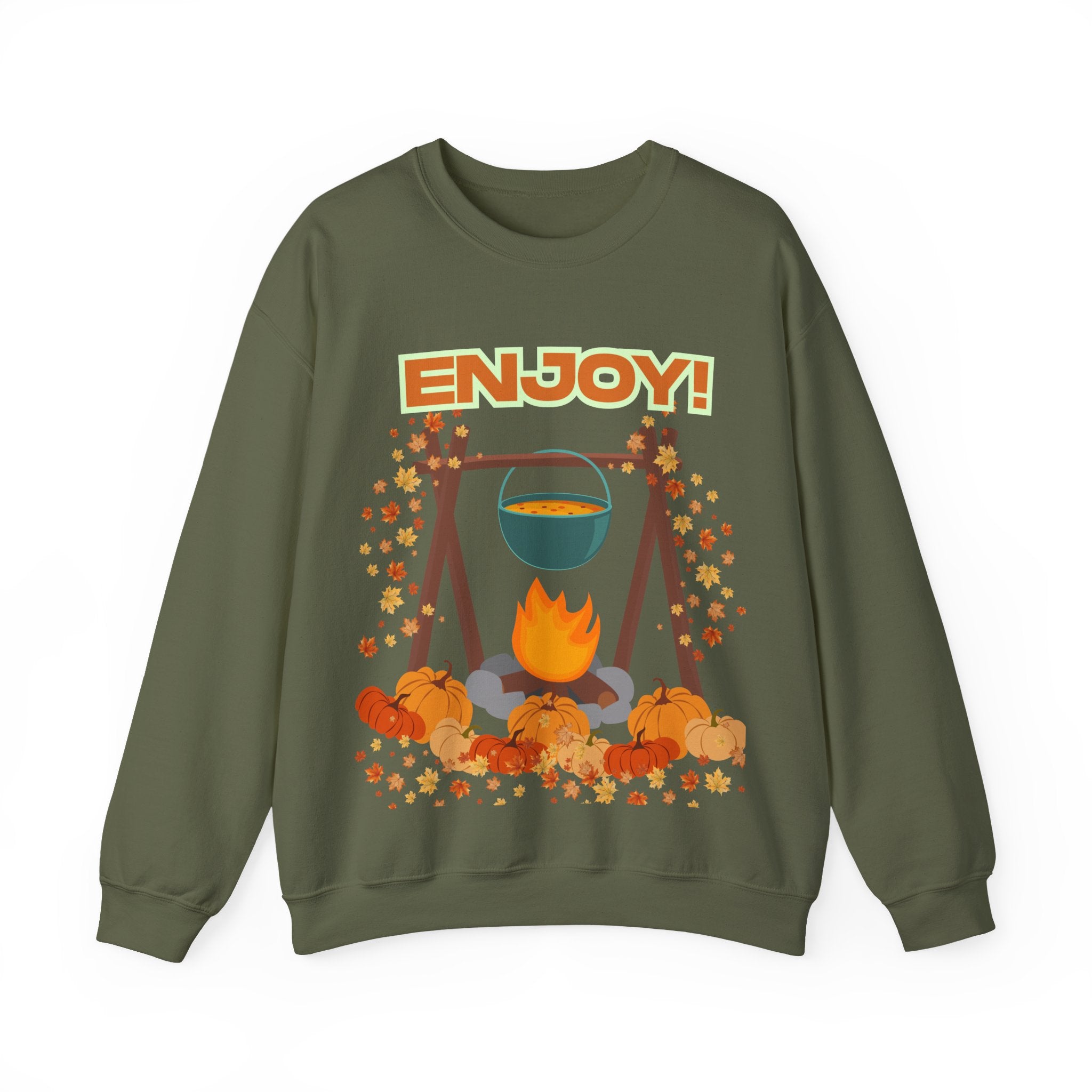 Cozy Campfire Sweatshirt, Fall Apparel, Autumn Outing Gear, Unisex Crewneck, Chill Vibes, Perfect for Bonfires, Thanksgiving