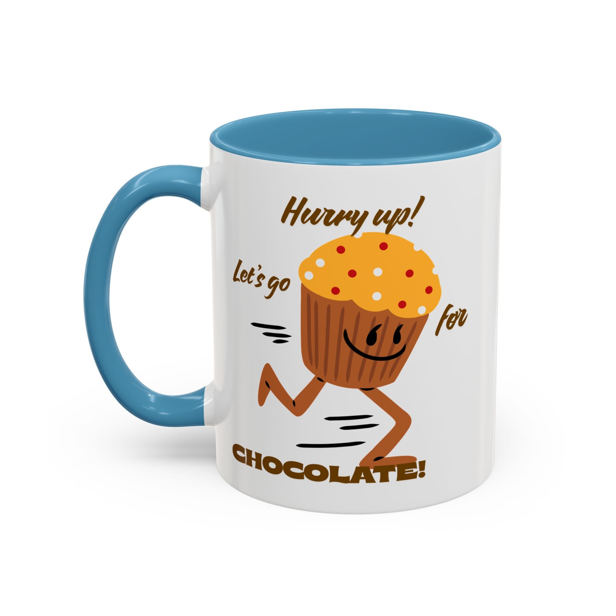 Chocolate Lover's Accent Coffee Mug - Fun Mug for Coffee, Gift for Bakers, Cute Kitchen Decor, Dessert Enthusiast